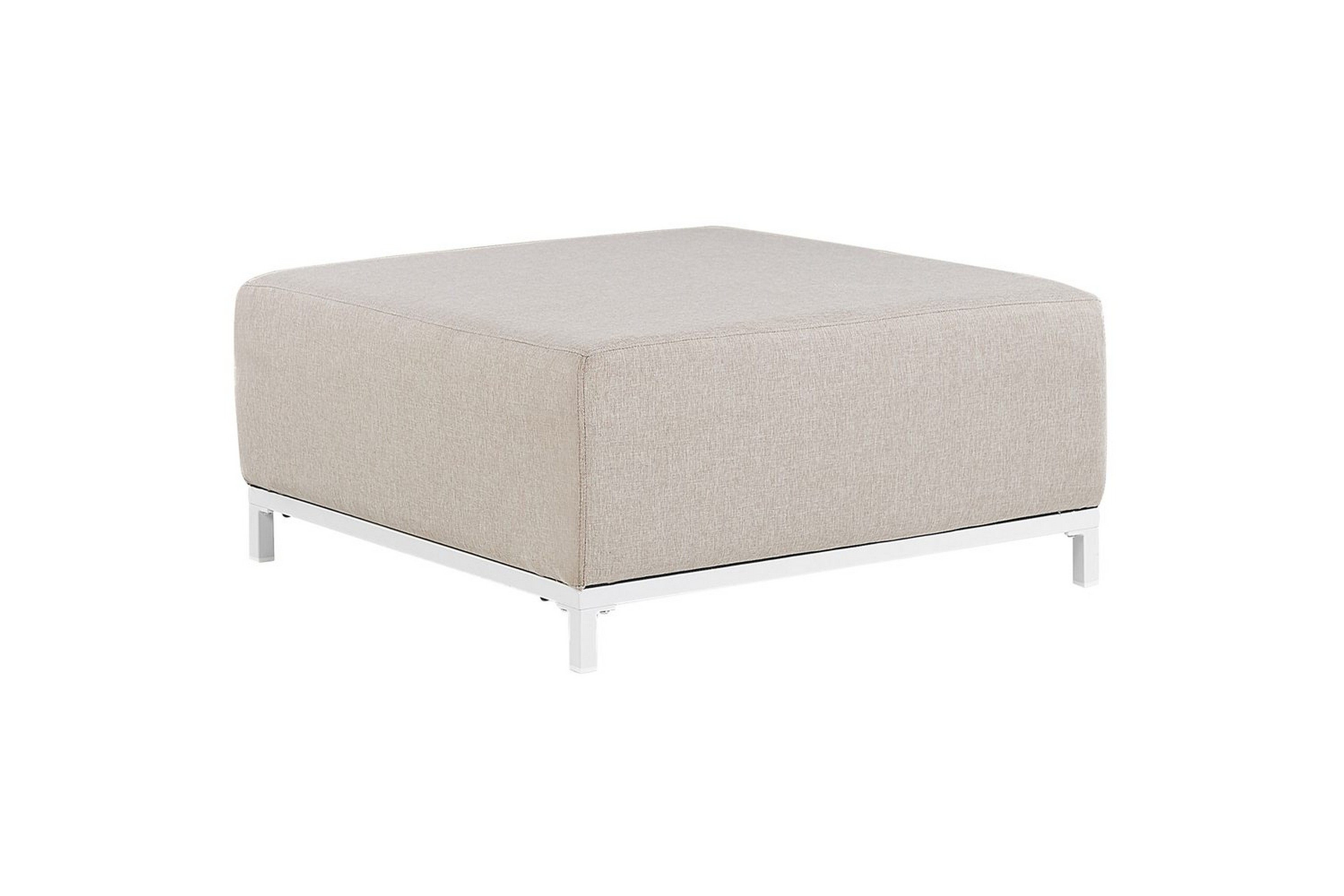Fotpall Rovigo Beige/vit Beige/vit