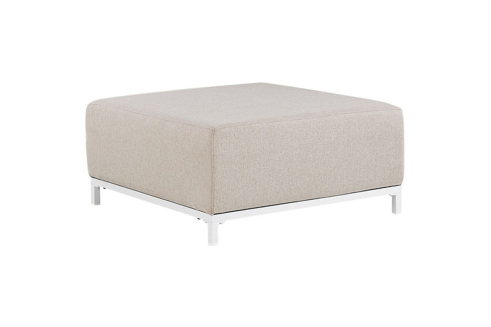 Fotpall Rovigo Beige/vit - Beige/vit
