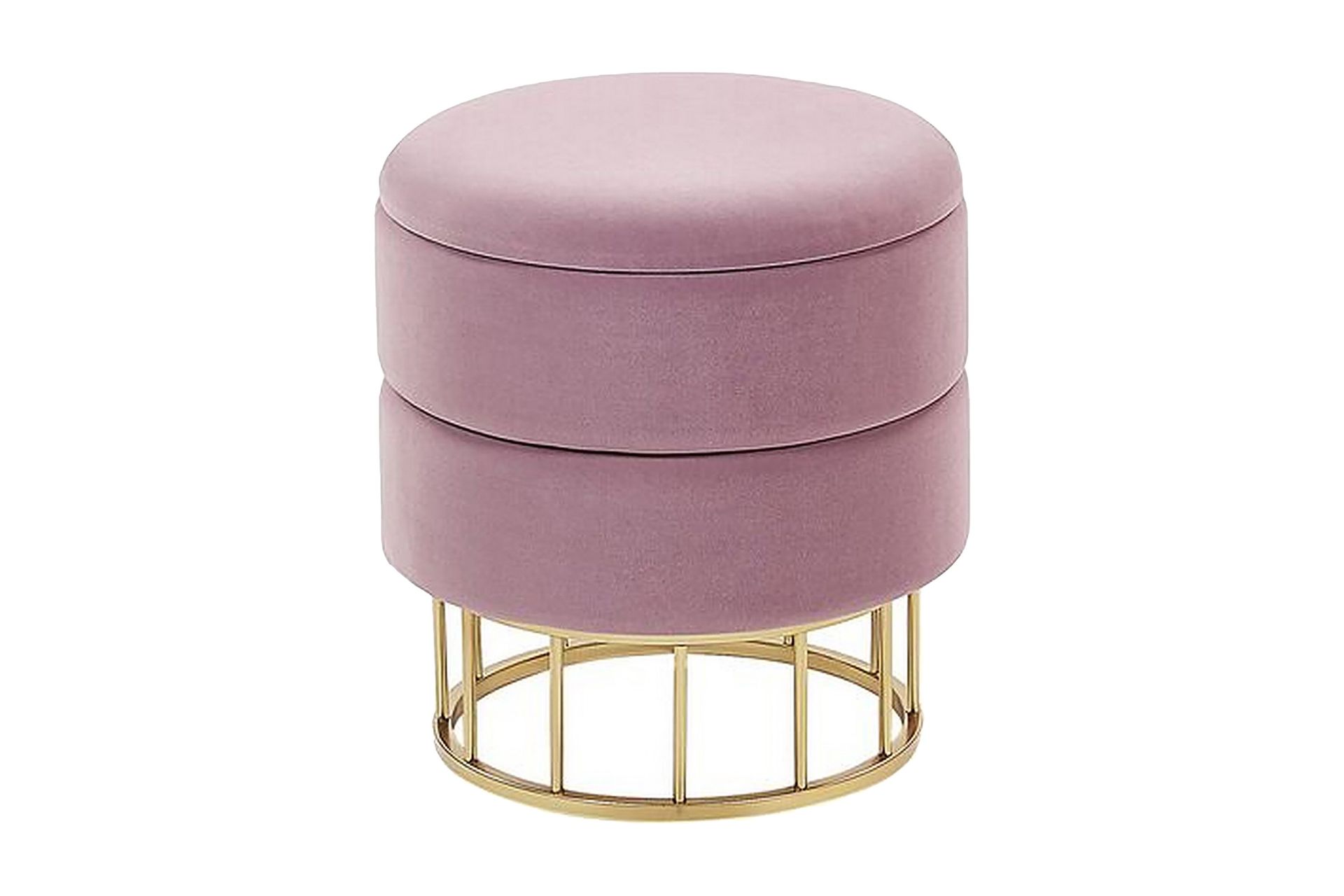 tomakulla fotpall med förvaring - rosa