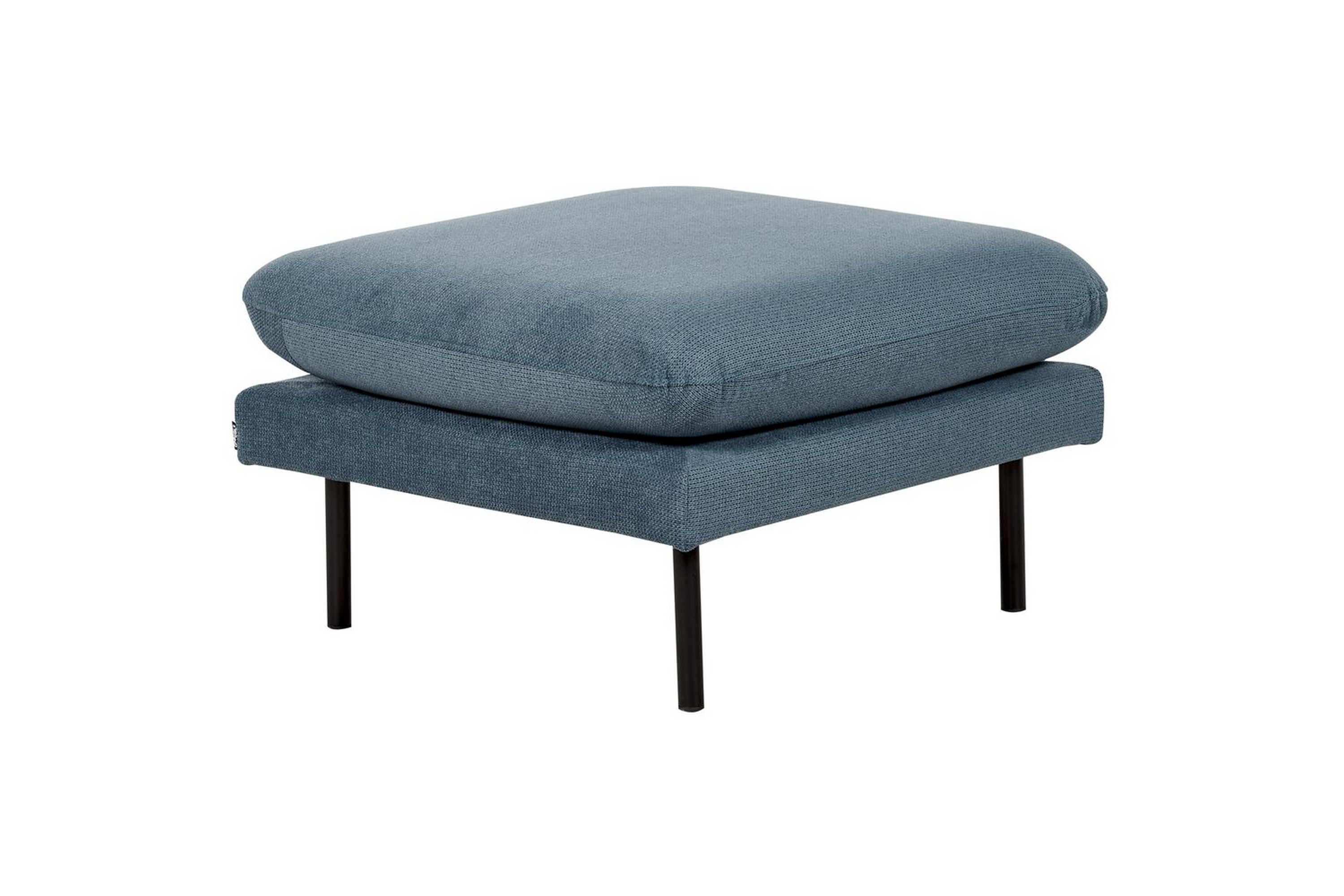 Fotpall Vinterbro BlåSvart, Chenille BlåSvart, Chenille
