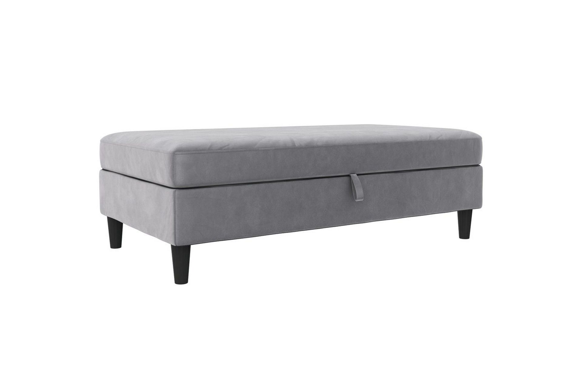 Fotpall/pall Hartford Gr&aring;, Sammet - Gr&aring;, Sammet