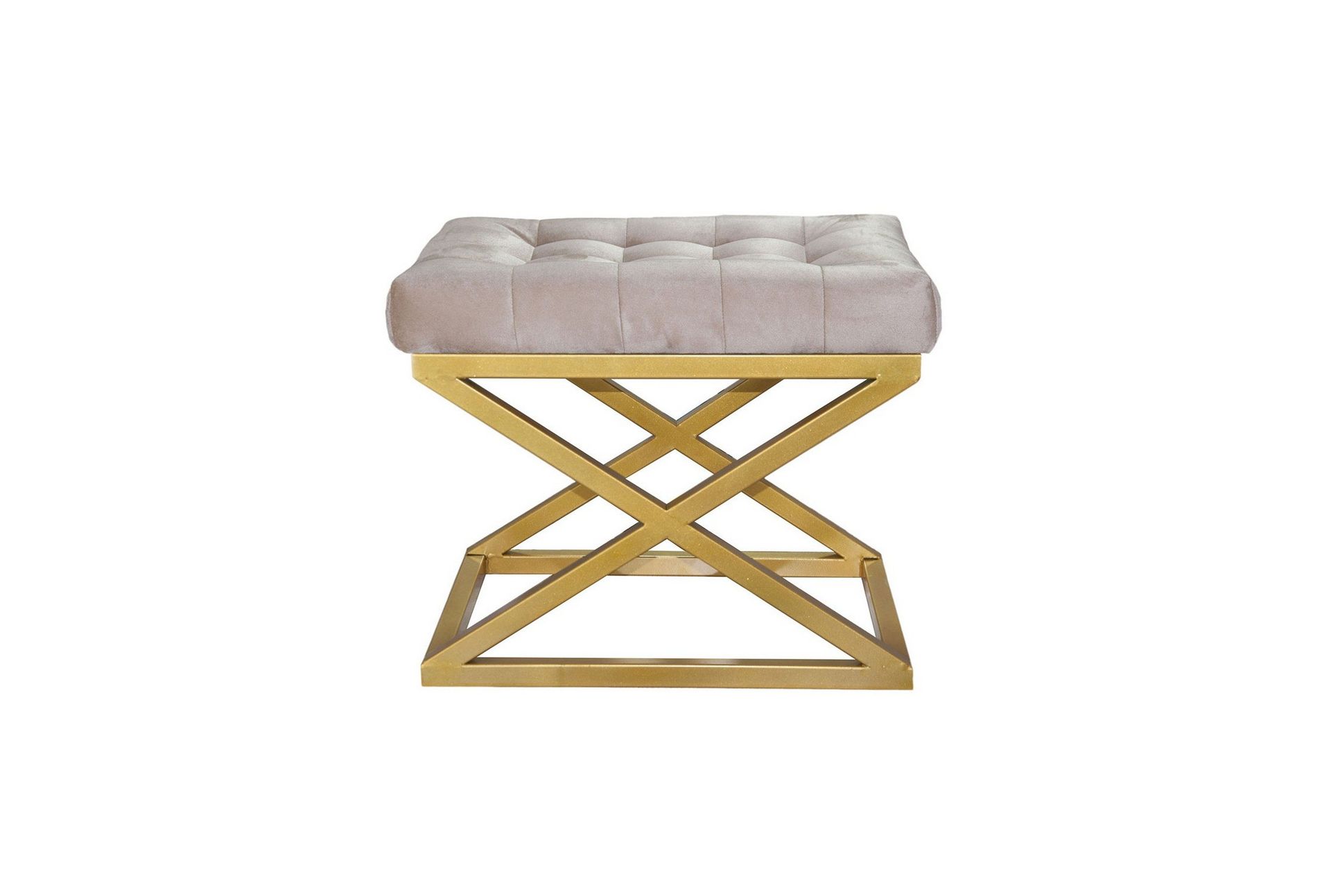 gillie sittpuff 40 cm - guld/cream