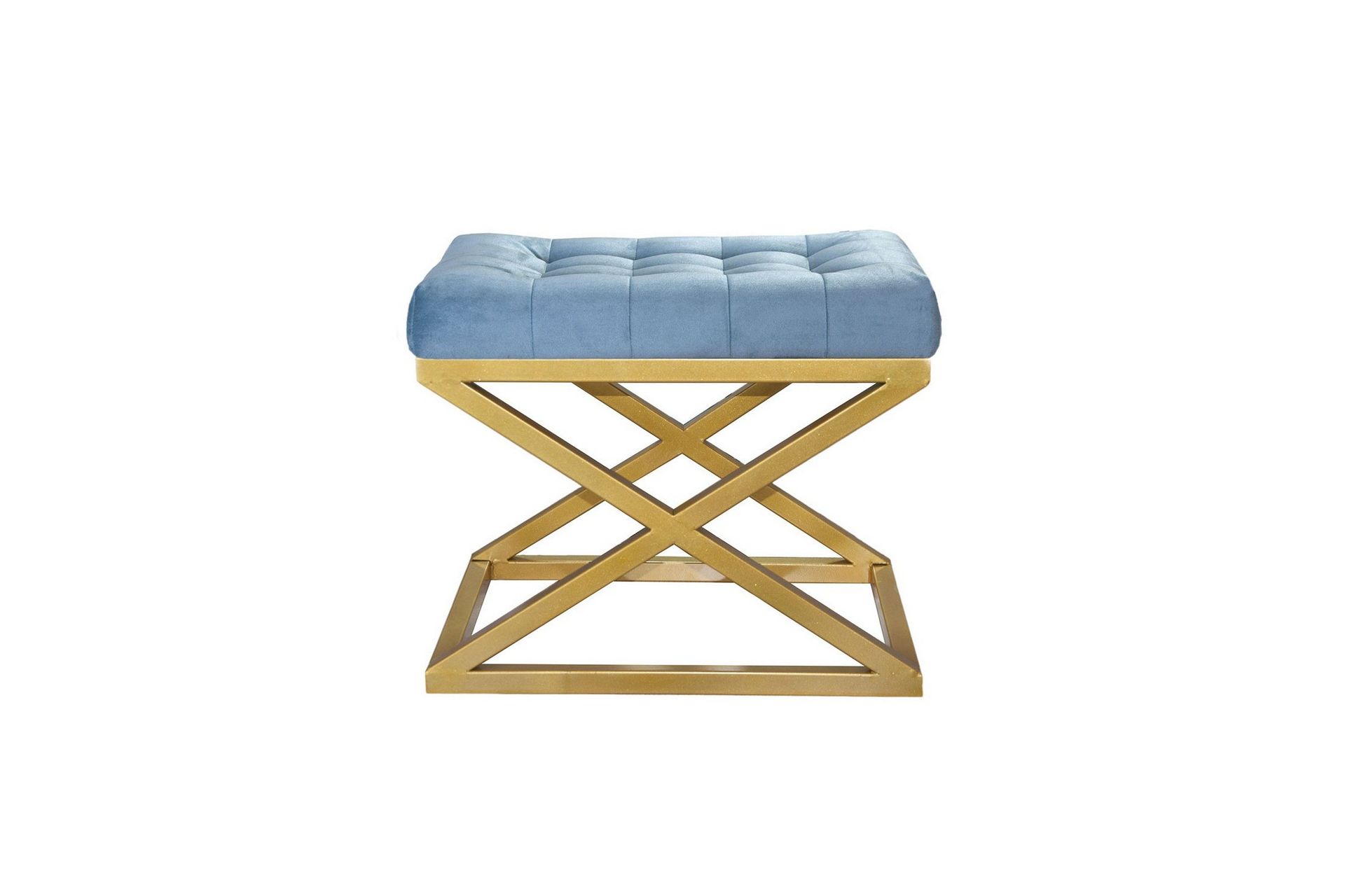 gillie sittpuff 40 cm - guld/turkos