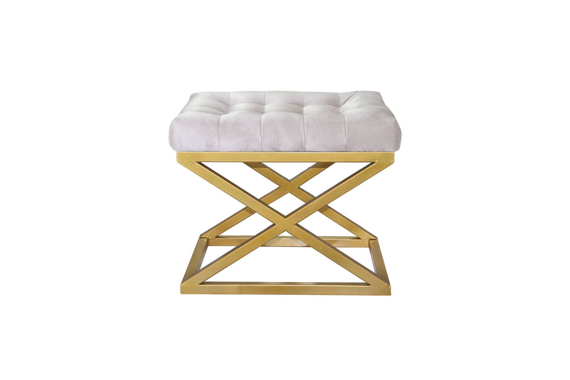 gillie sittpuff 40 cm - guld/vit