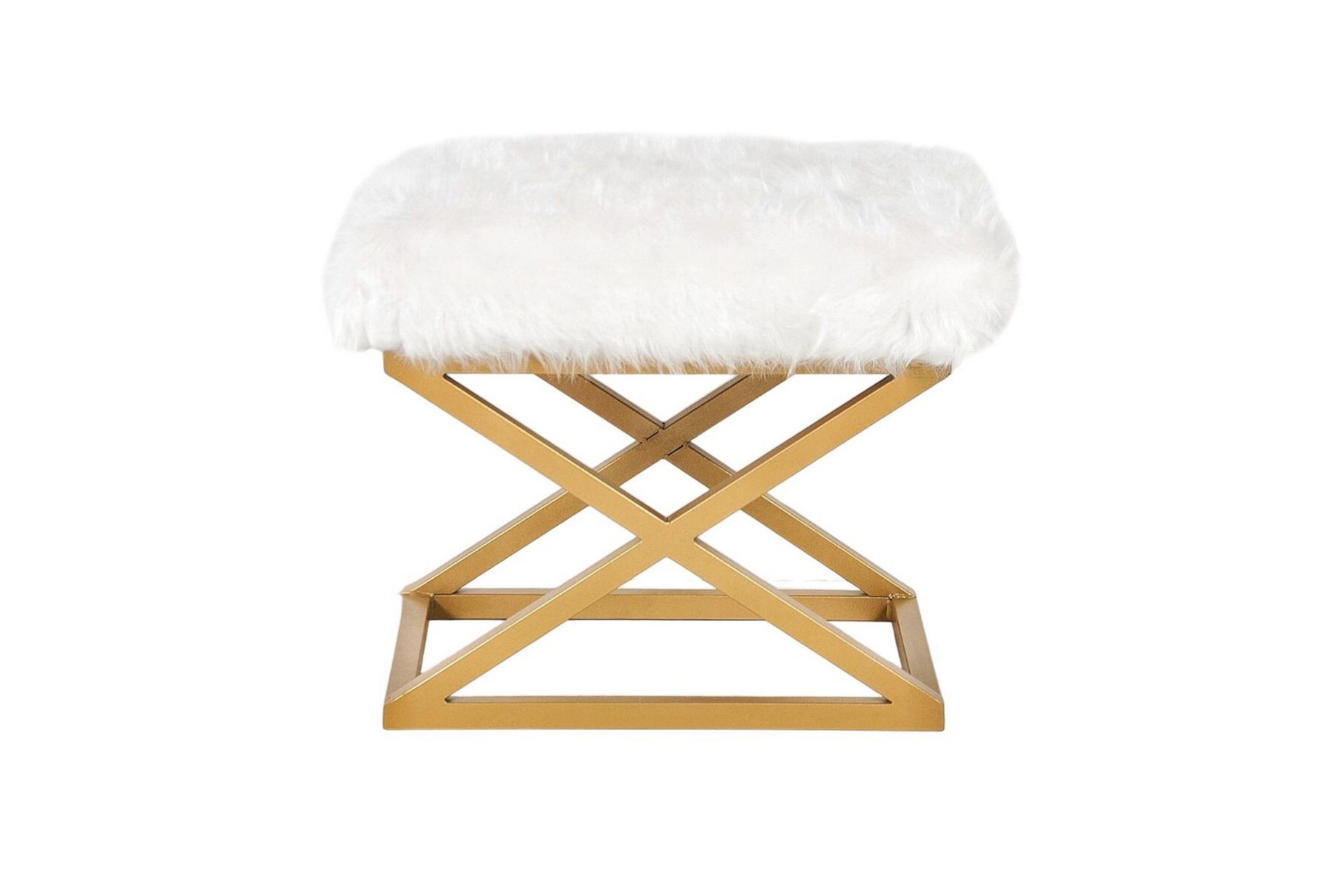 Gillie Sittpuff 40 cm - Guld/Vit