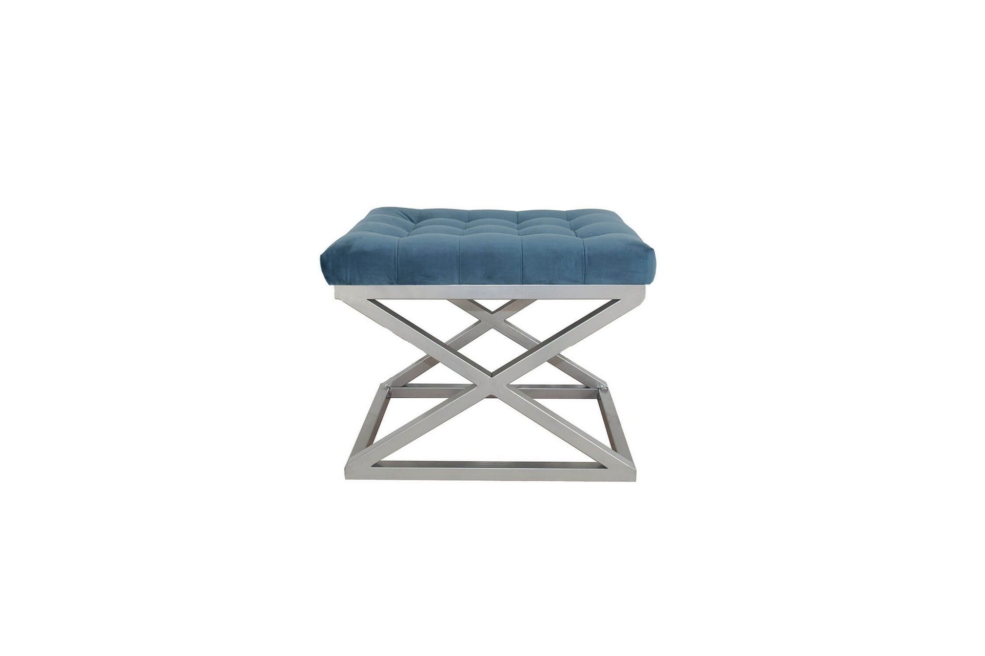 Gillie Sittpuff 40 cm - Silver/Bl&aring;