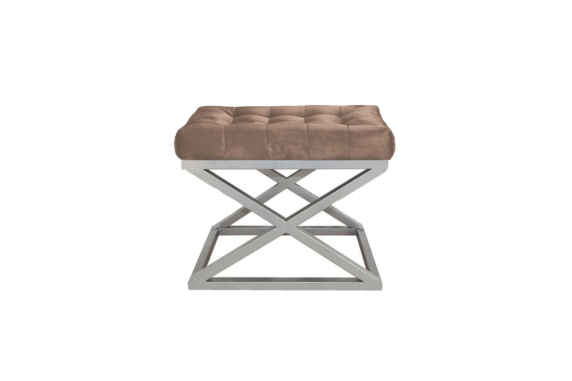 gillie sittpuff 40 cm - silver/brun