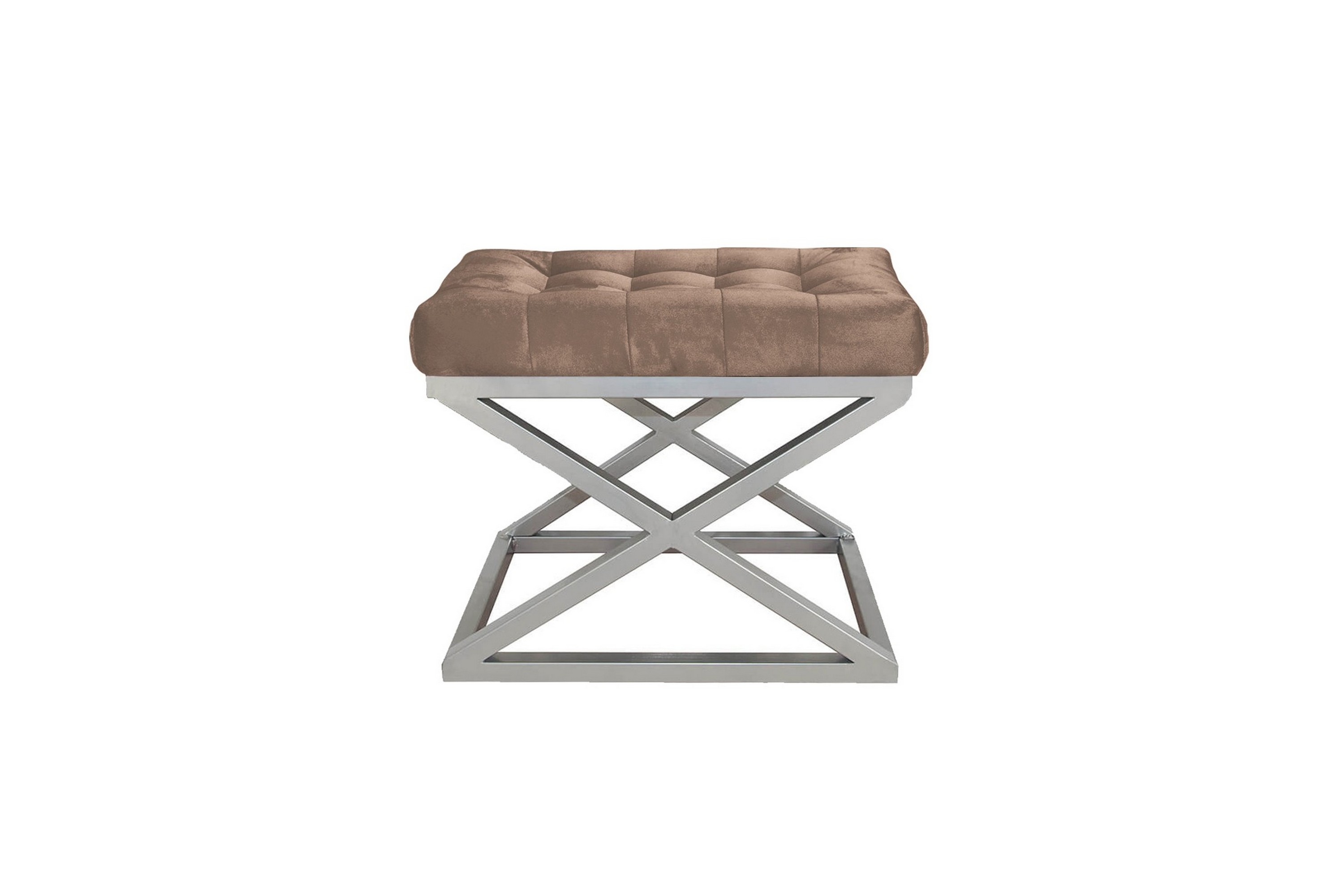 gillie sittpuff 40 cm - silver/brun