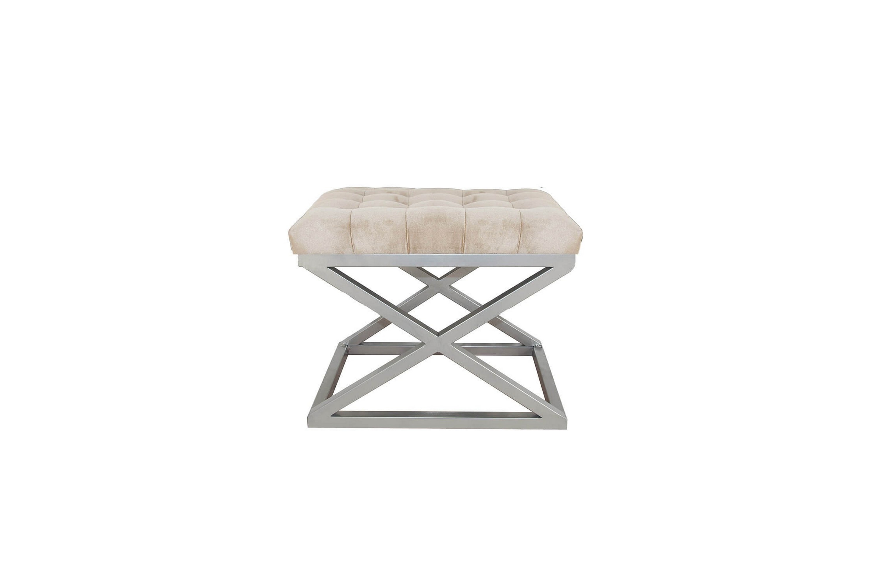 Gillie Sittpuff 40 cm Silver/Cream
