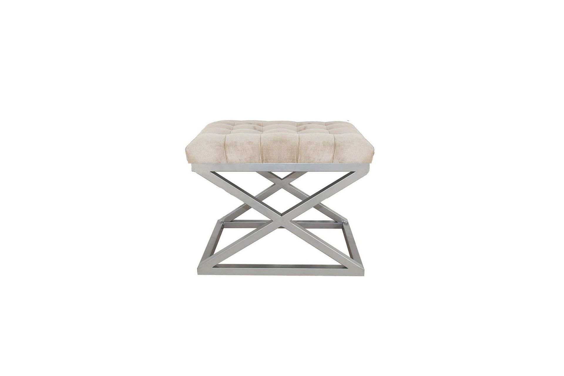 Gillie Sittpuff 40 cm - Silver/Cream