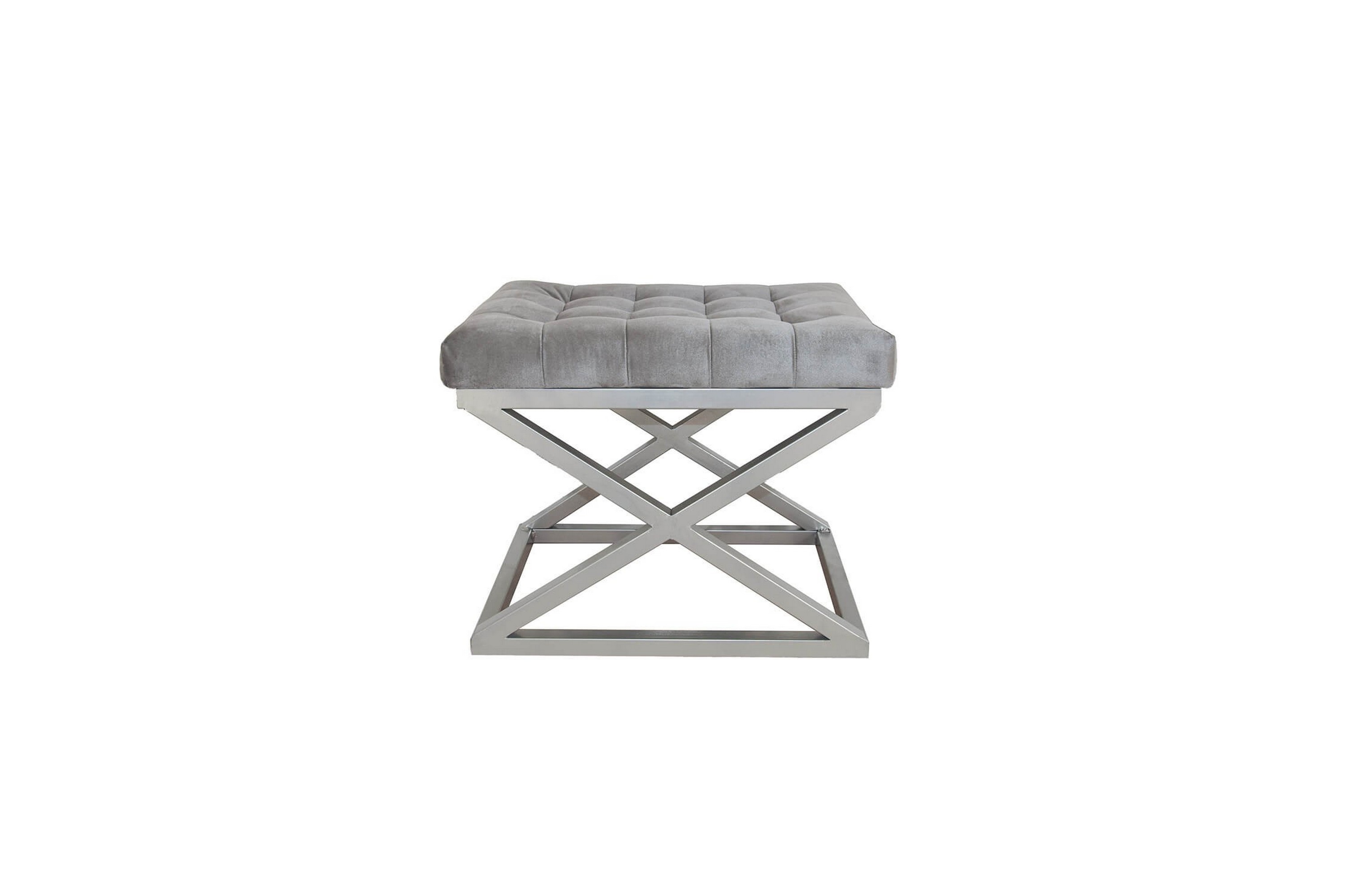 Gillie Sittpuff 40 cm Silver/Grå