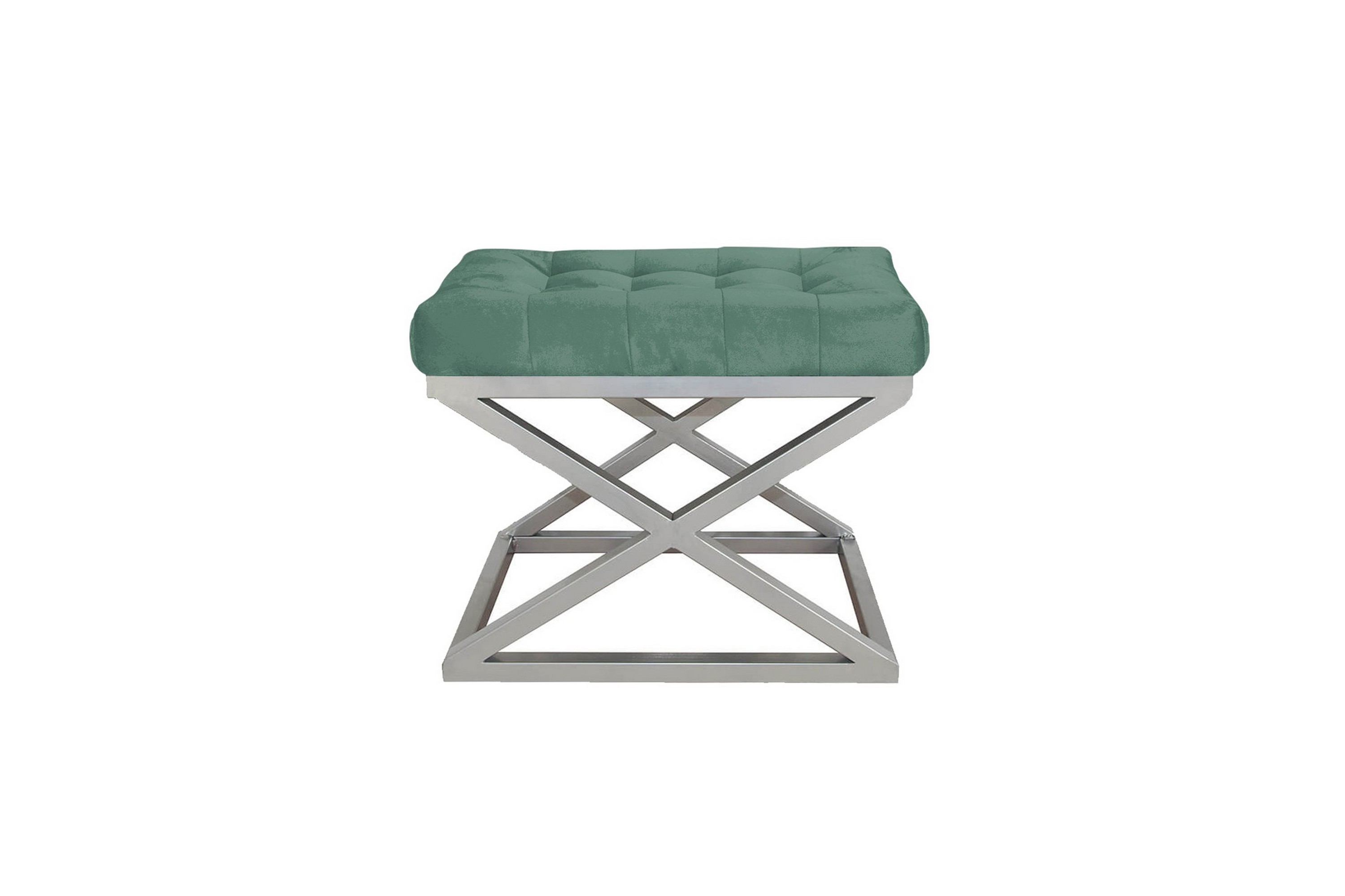 Gillie Sittpuff 40 cm Silver/Grön