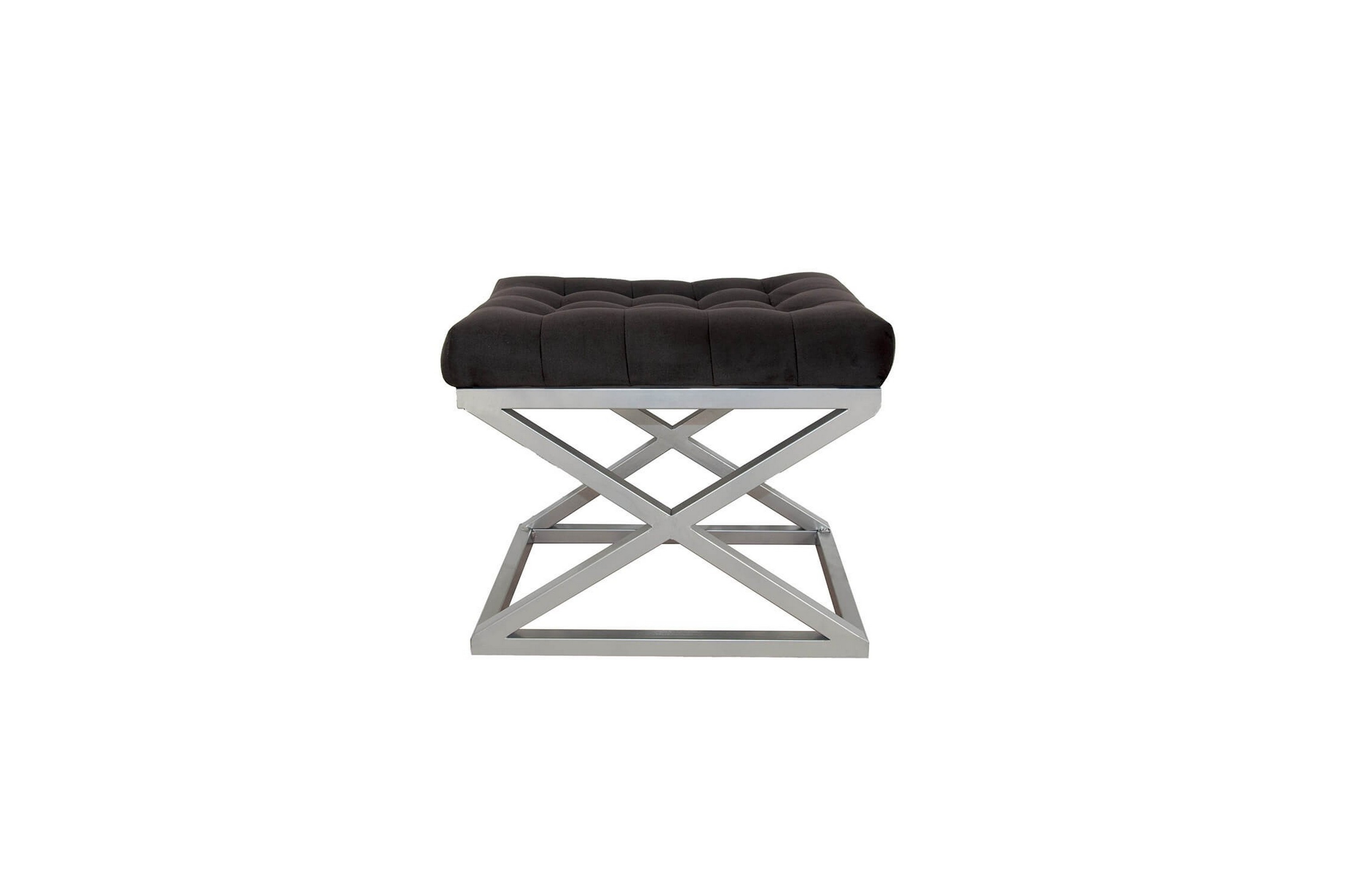 Gillie Sittpuff 40 cm Silver/Svart
