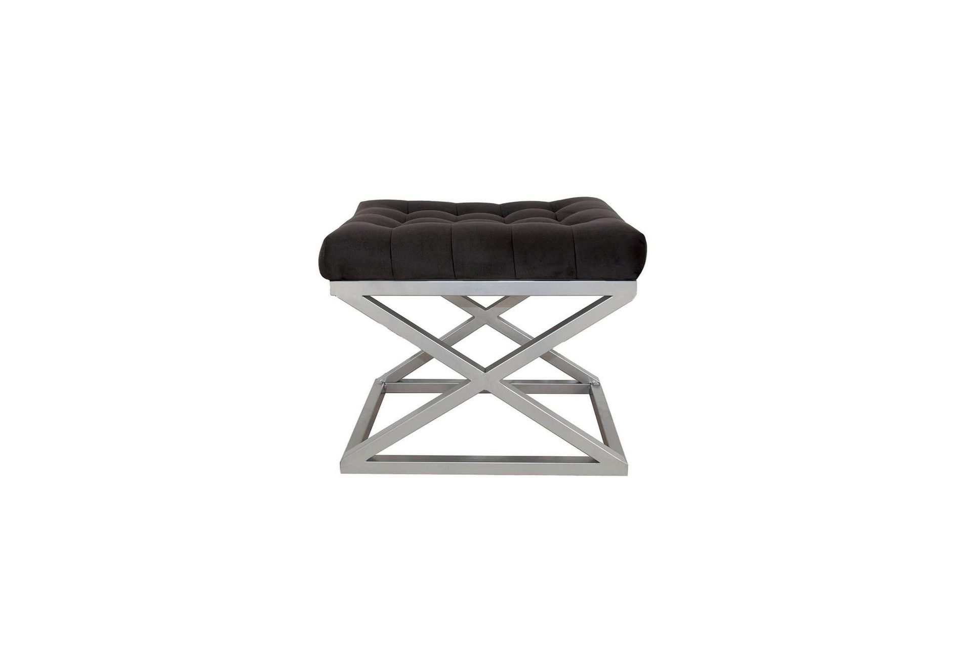 gillie sittpuff 40 cm - silver/svart