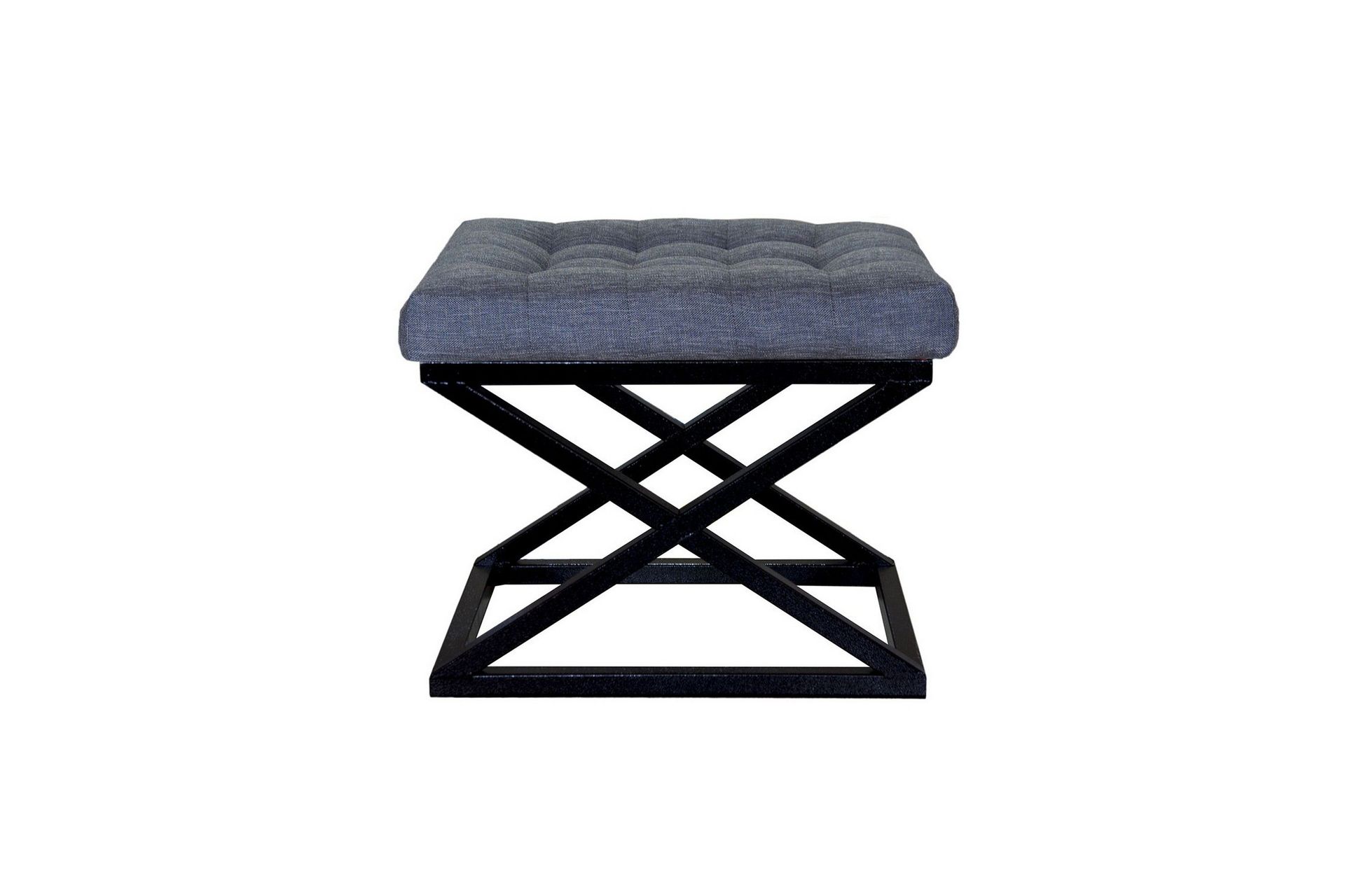 gillie sittpuff 40 cm - svart/blå