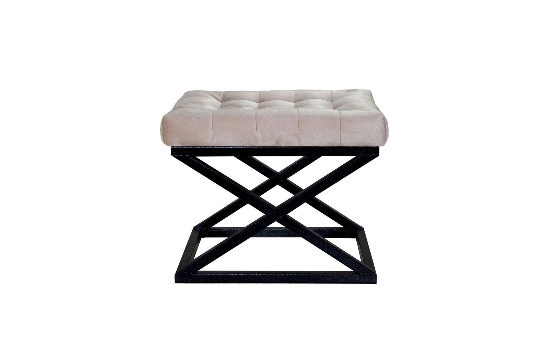 gillie sittpuff 40 cm - svart/cream