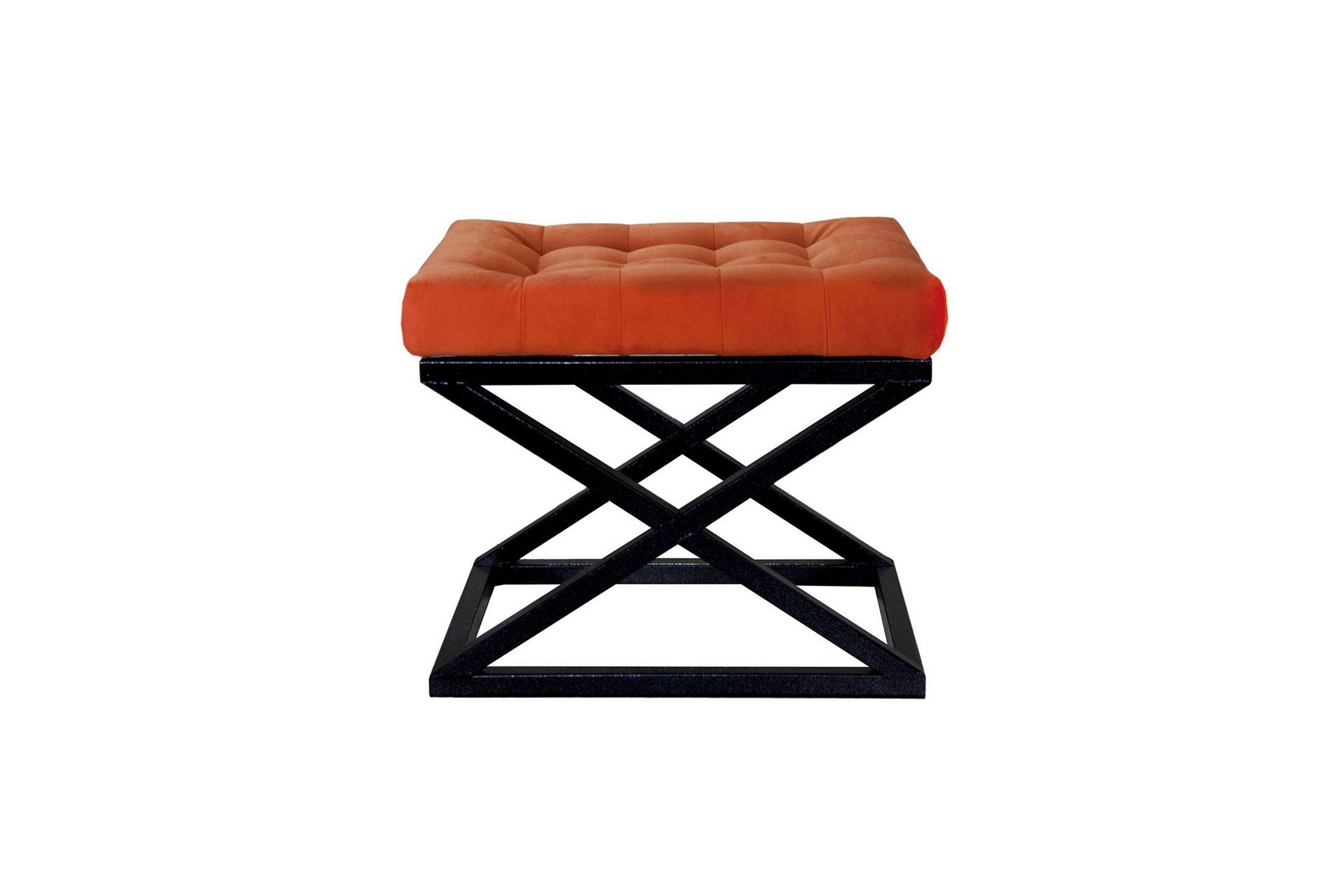 gillie sittpuff 40 cm - svart/orange