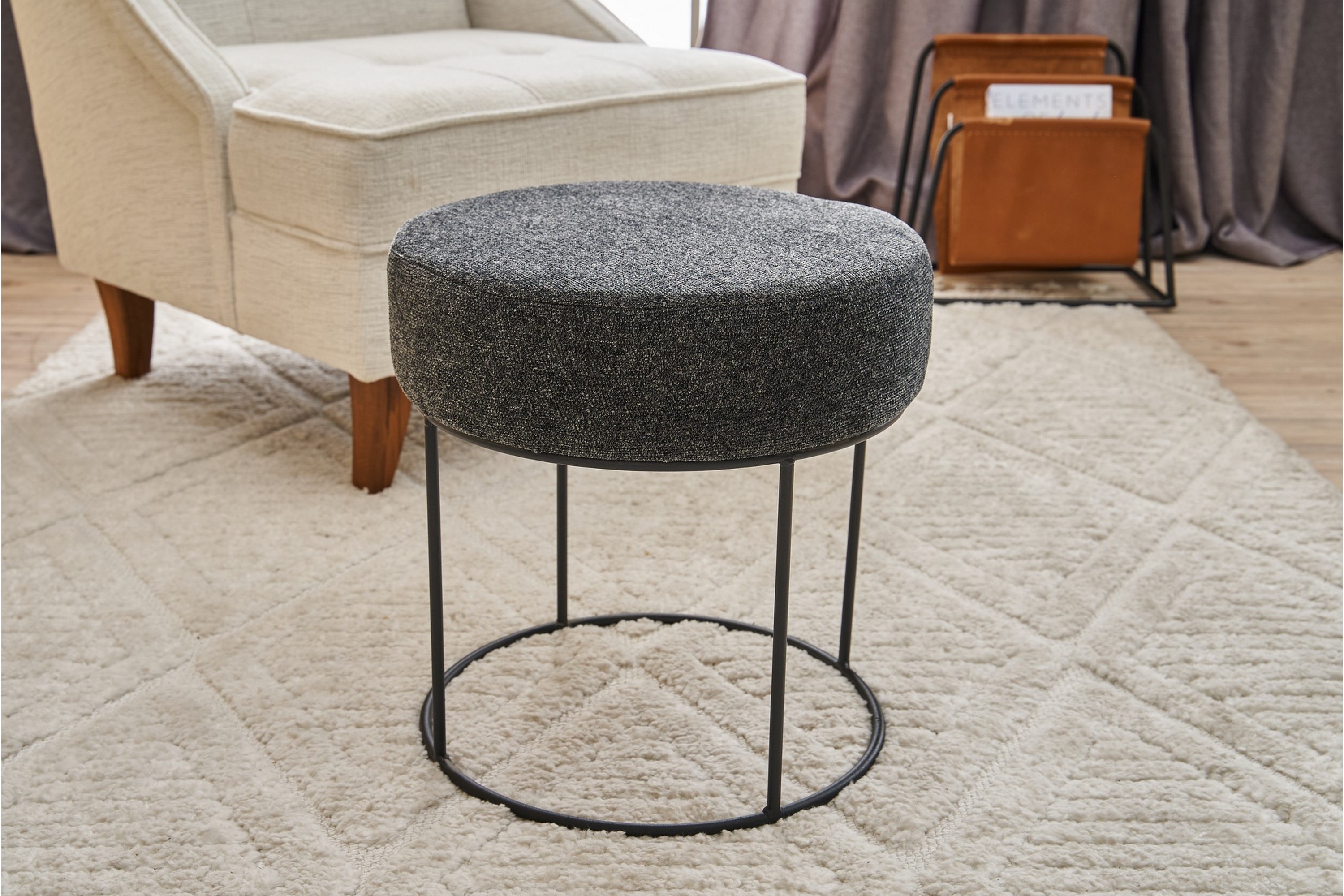 Glen Sittpuff 40 cm Antracit/Svart