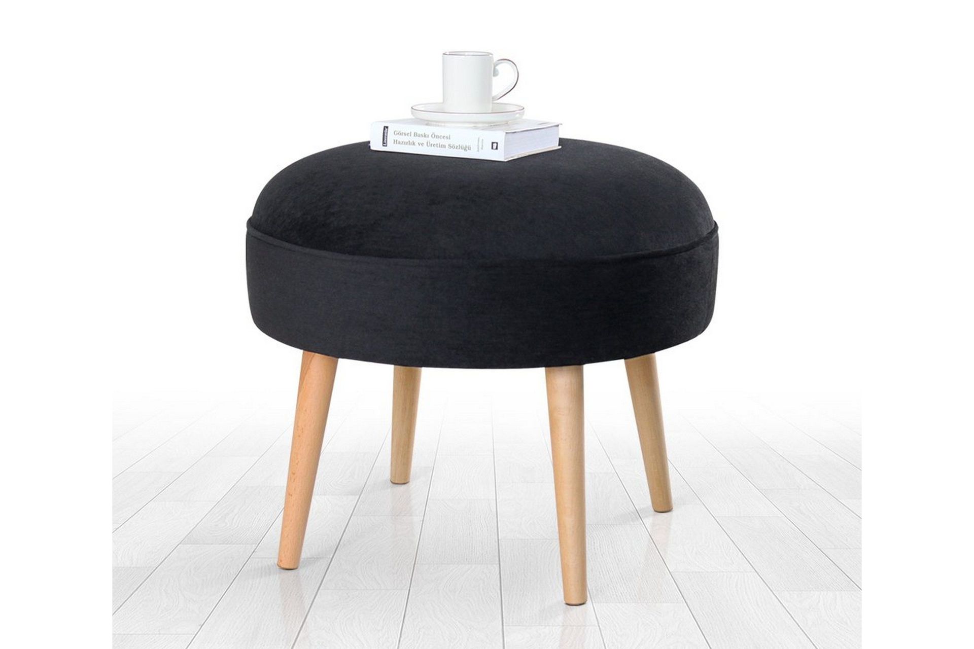 Graysen Sittpuff 40 cm - Svart