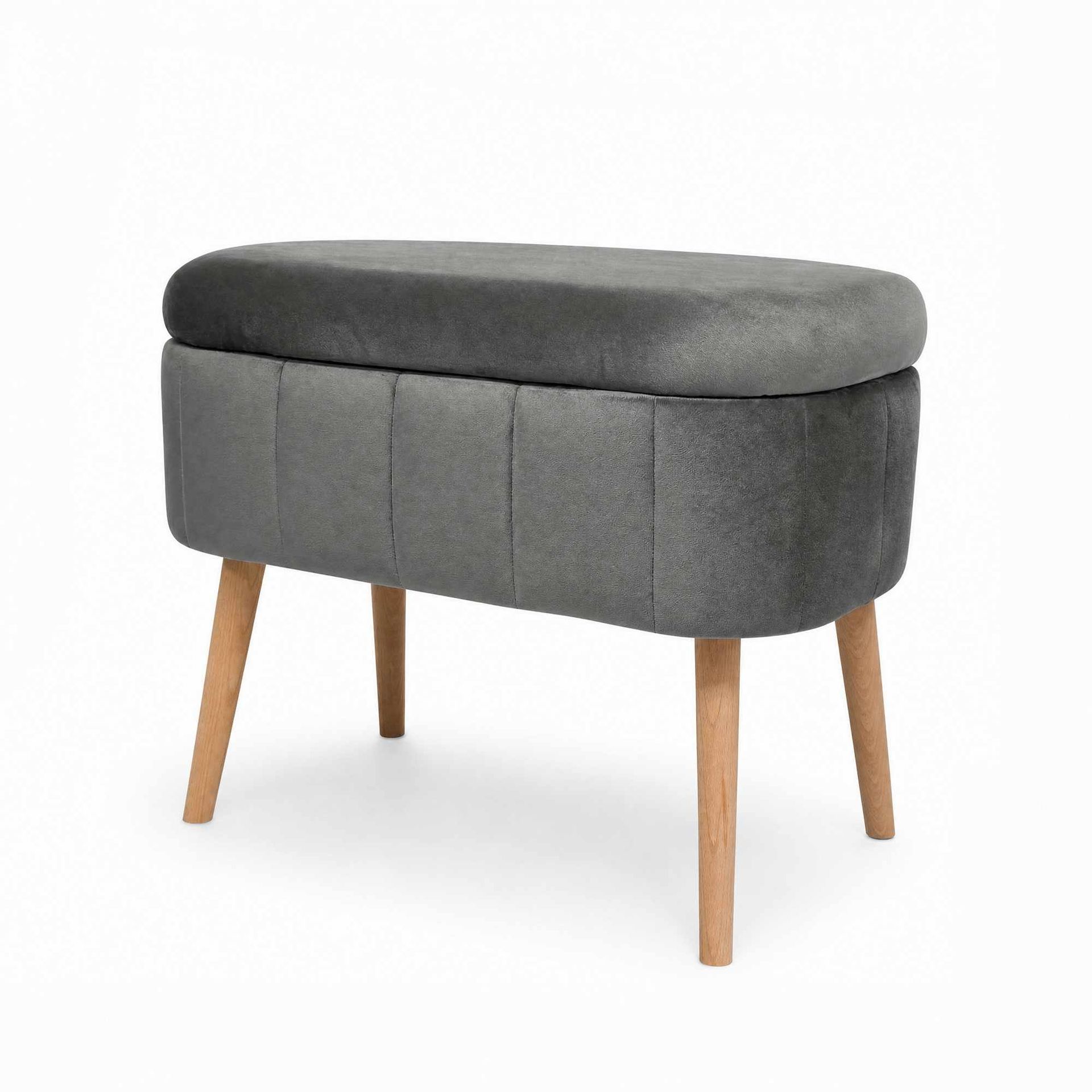 Heba Sittpuff med f&ouml;rvaring 60 cm - Antracit