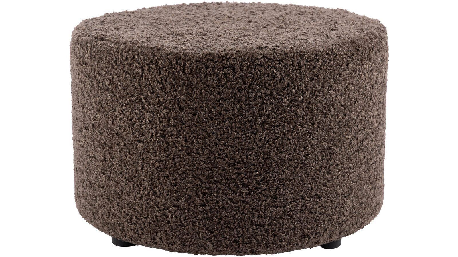 house puff 55 cm rund teddy - brun