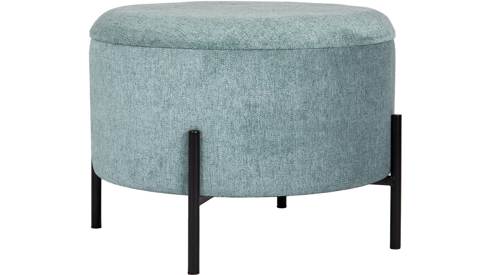 Karan Puff med f&ouml;rvaring 55 cm Rund - Bl&aring;gr&ouml;n