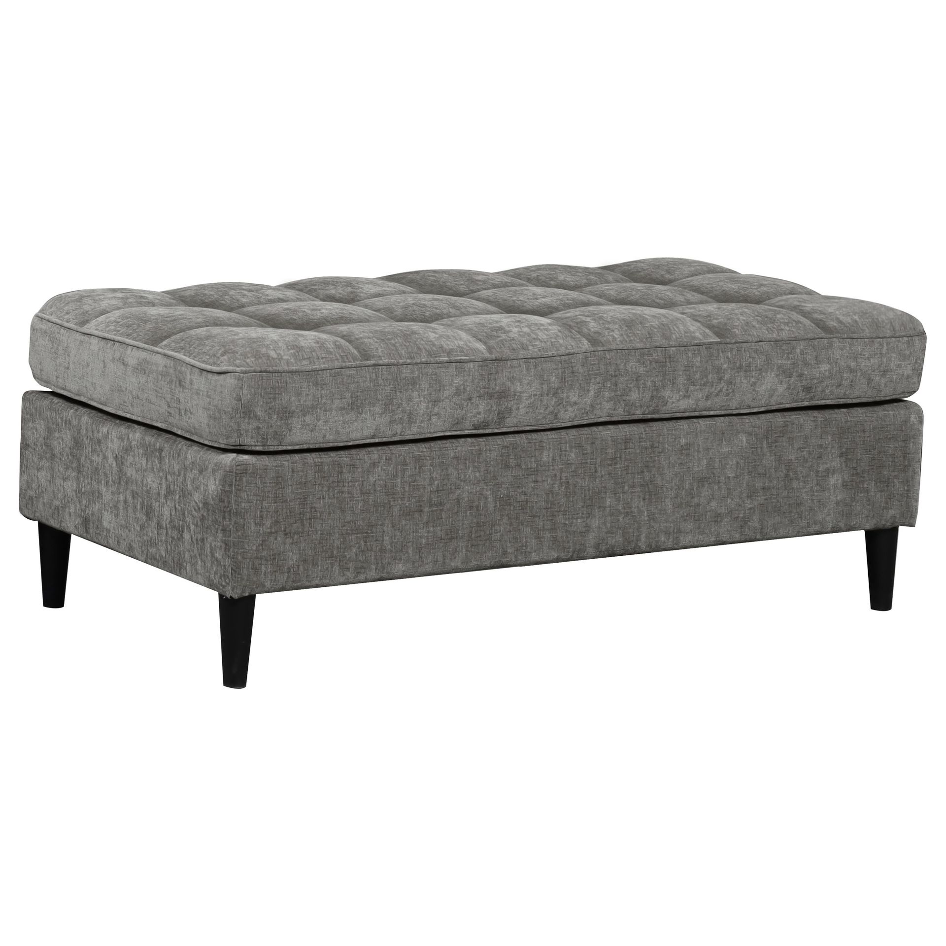 Lindhus Fotpall 120 cm i chenille - grå