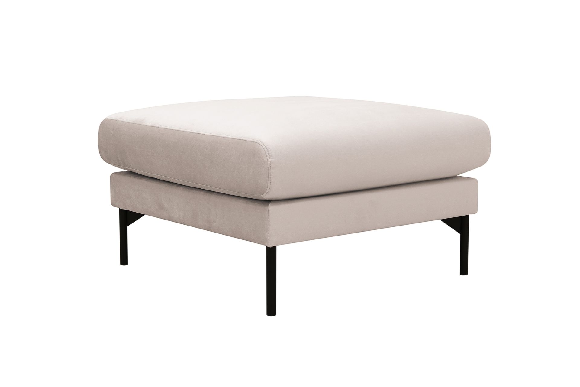 Menard Fotpall i Sammet - Beige