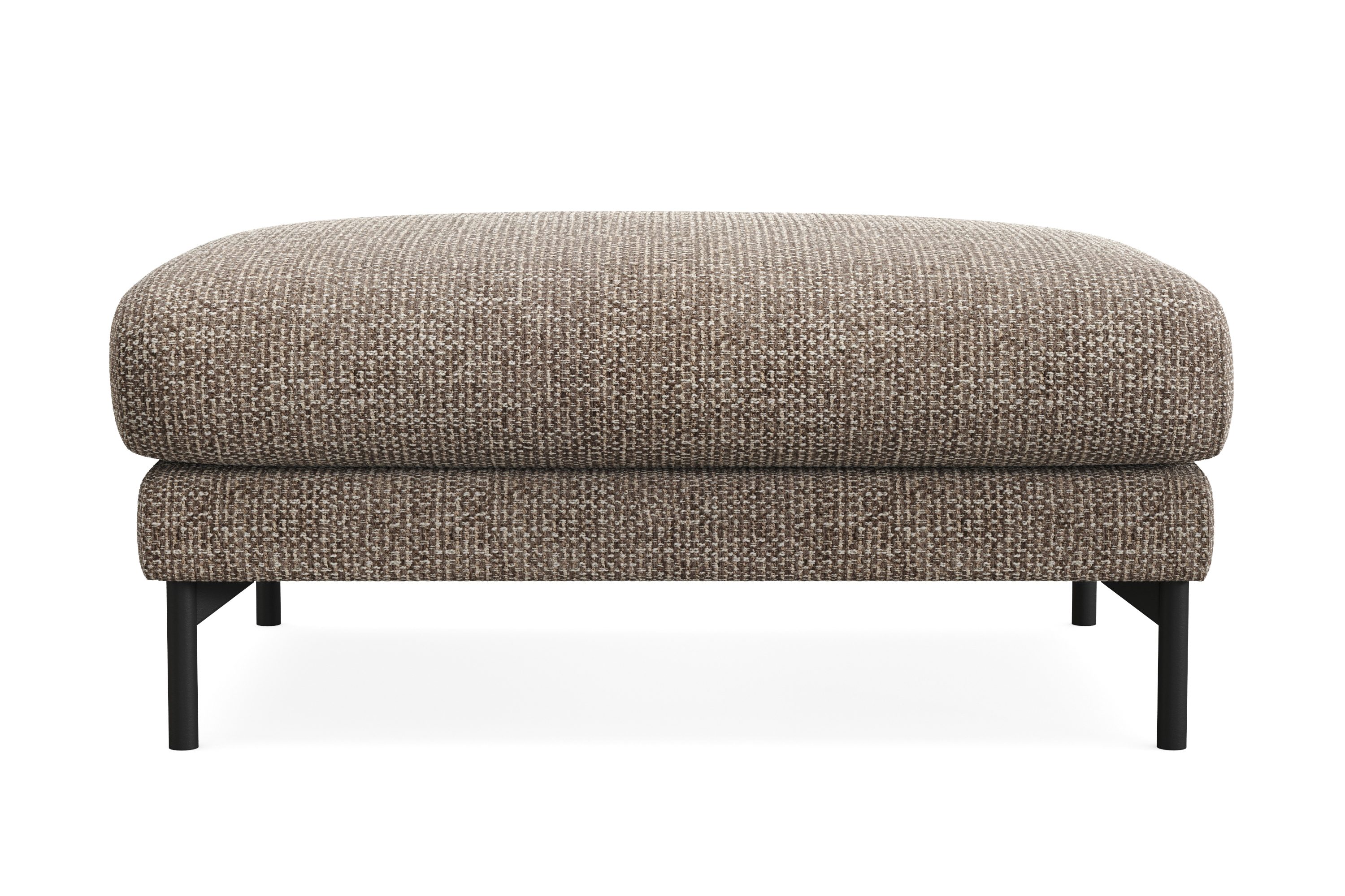 menard premium fotpall i chenille - brun