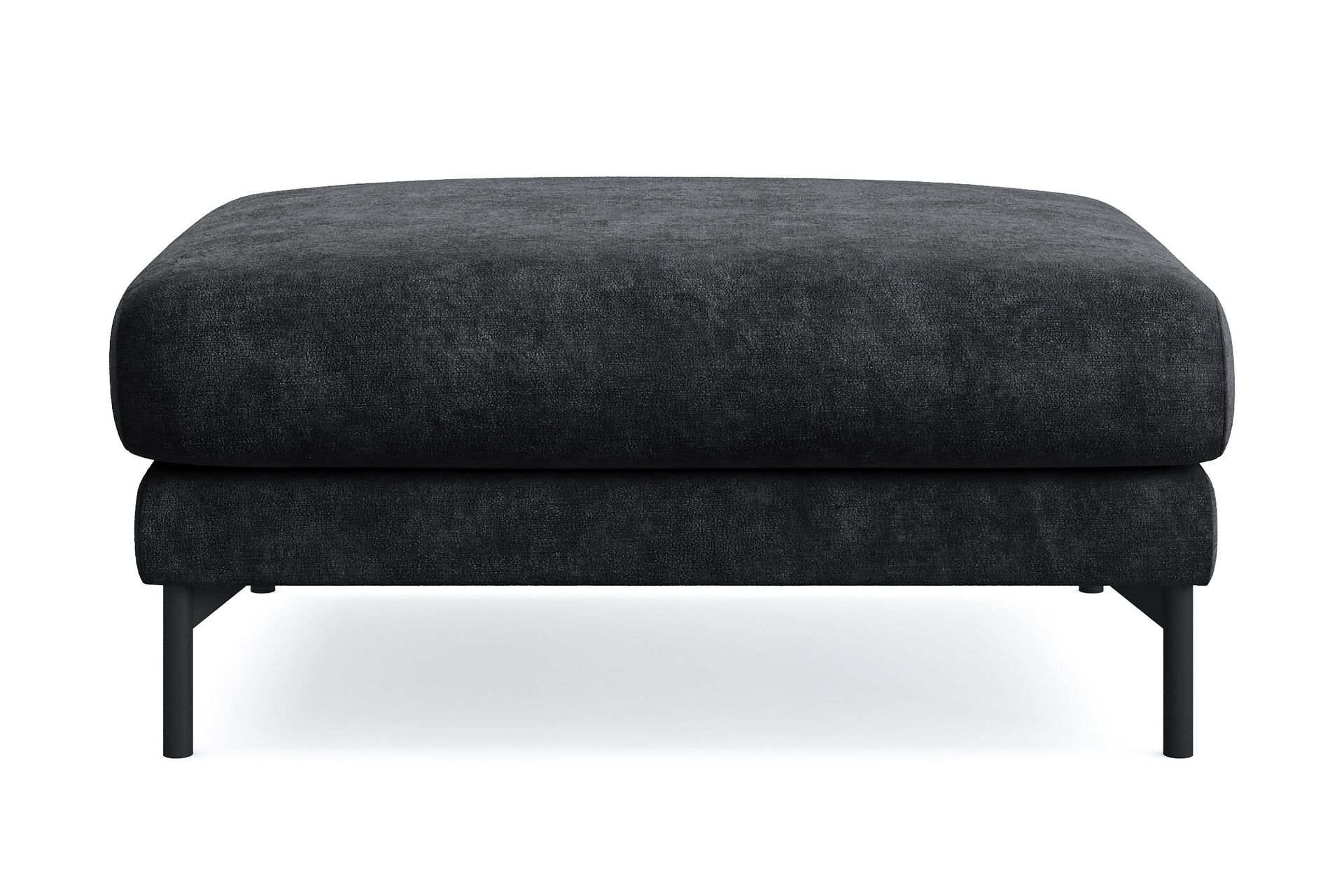 Menard Premium Fotpall i Chenille - Svartt