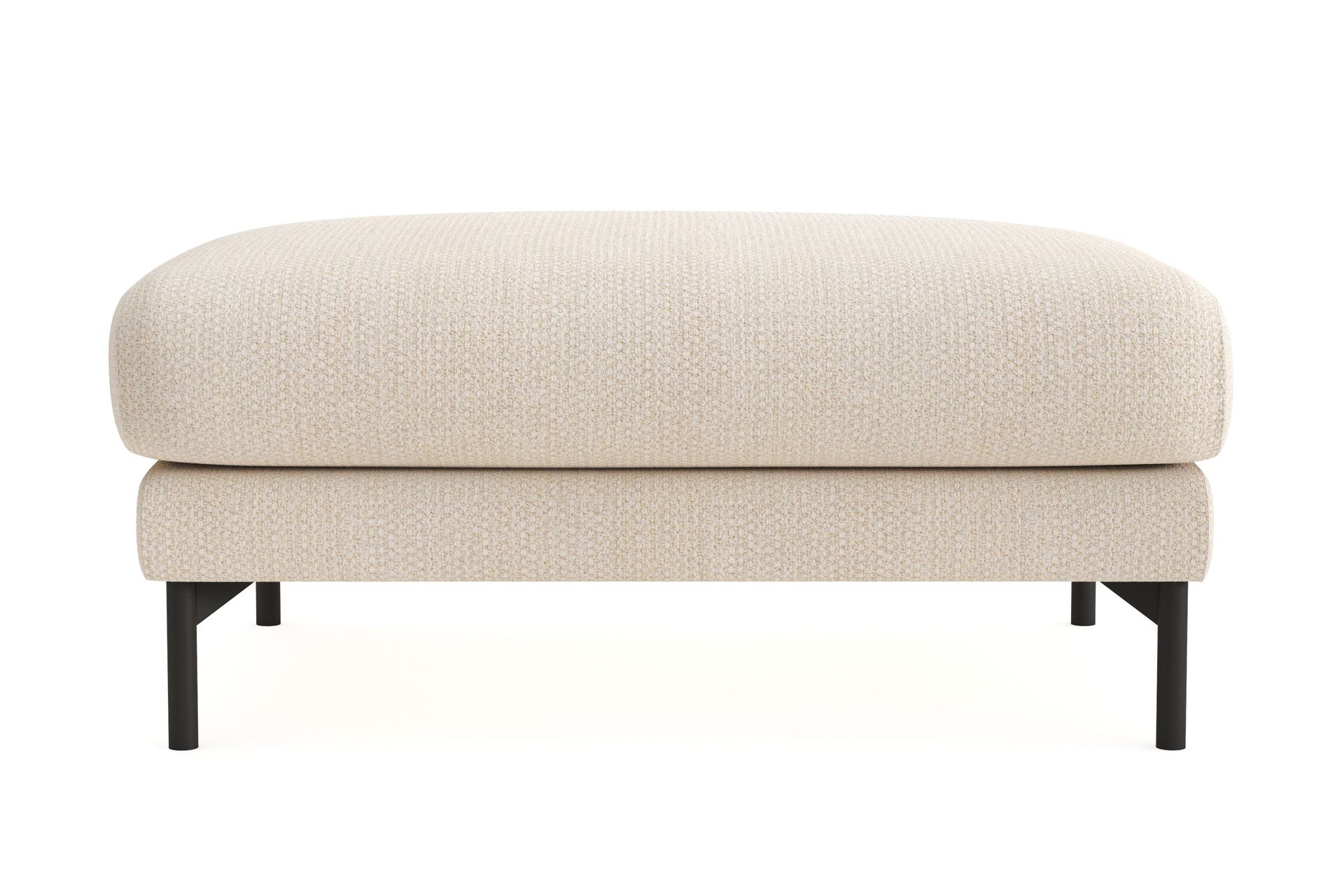 Menard Premium Fotpall i Chenille - Ljusbeige