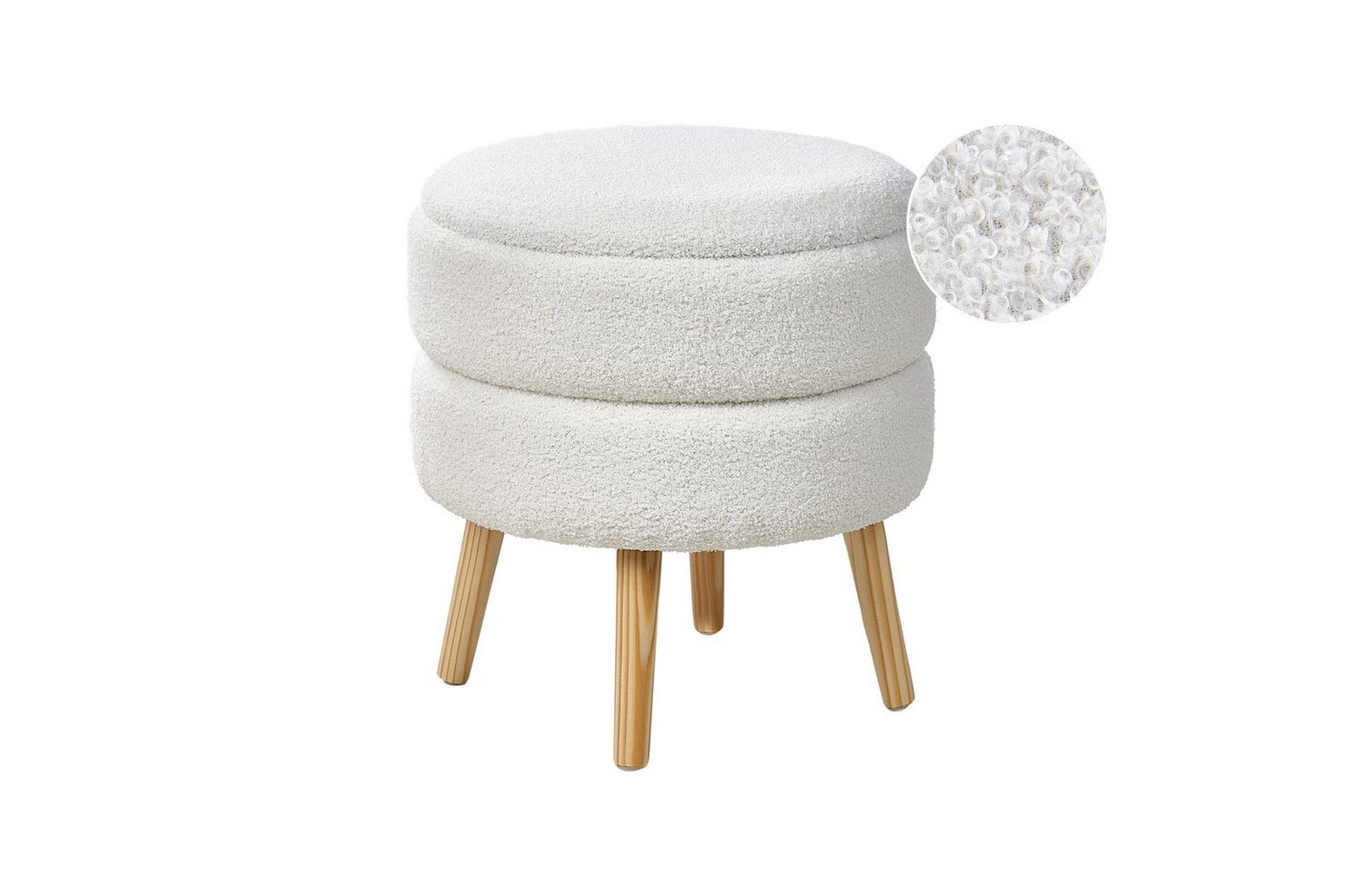 pall okaton vit/ljust trä - vit/ljust trä