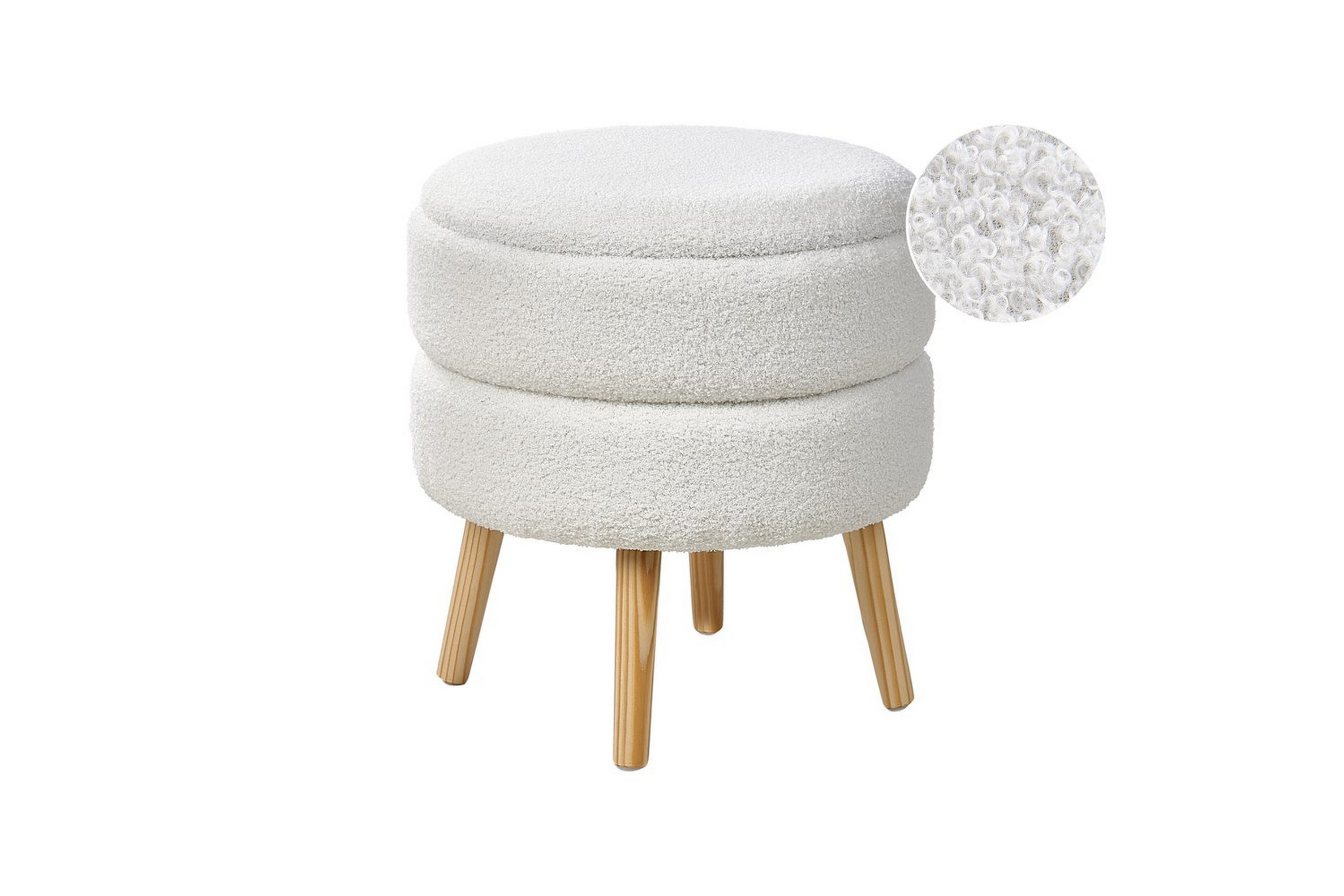 pall okaton vit/ljust trä - vit/ljust trä