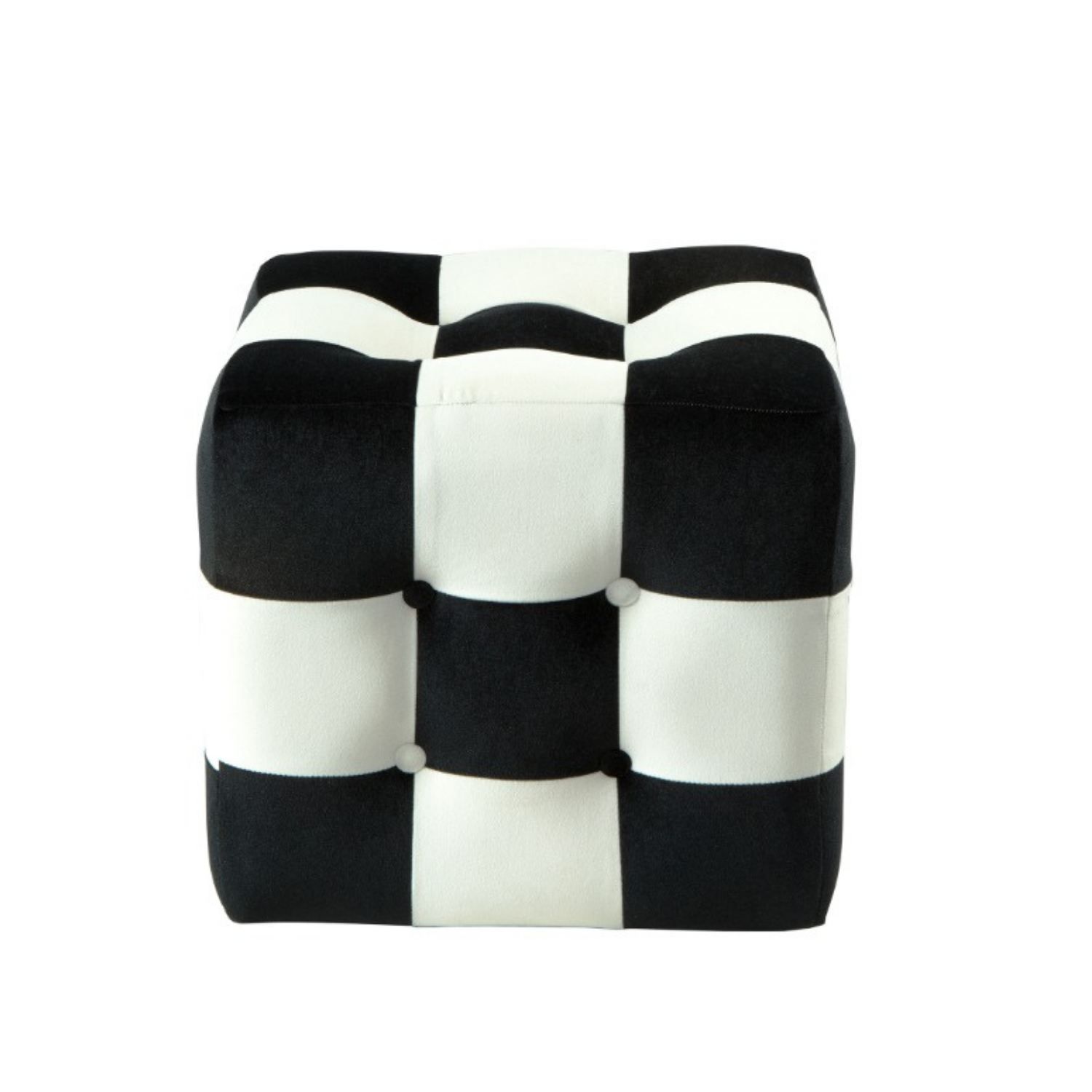Peticire Sittpuff 42 cm - Svart/Vit