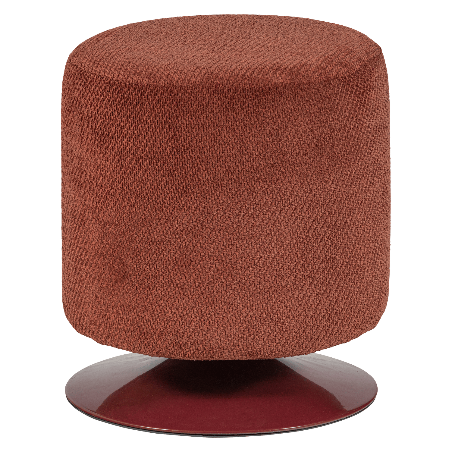 Puff med snurrfot Islen 39 cm Rund - Vinr&ouml;d