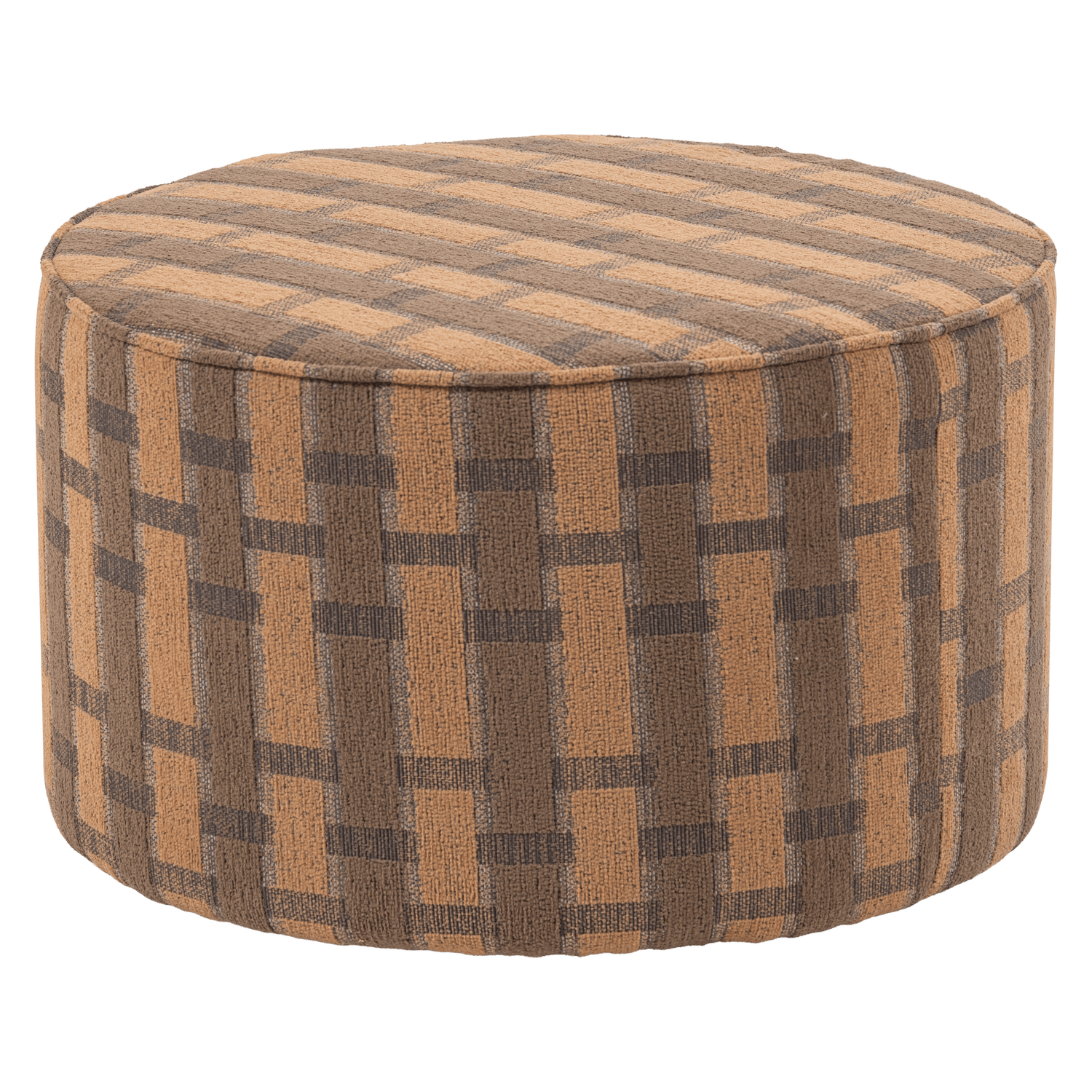 puff sarli 60 cm rund - brun/rosa