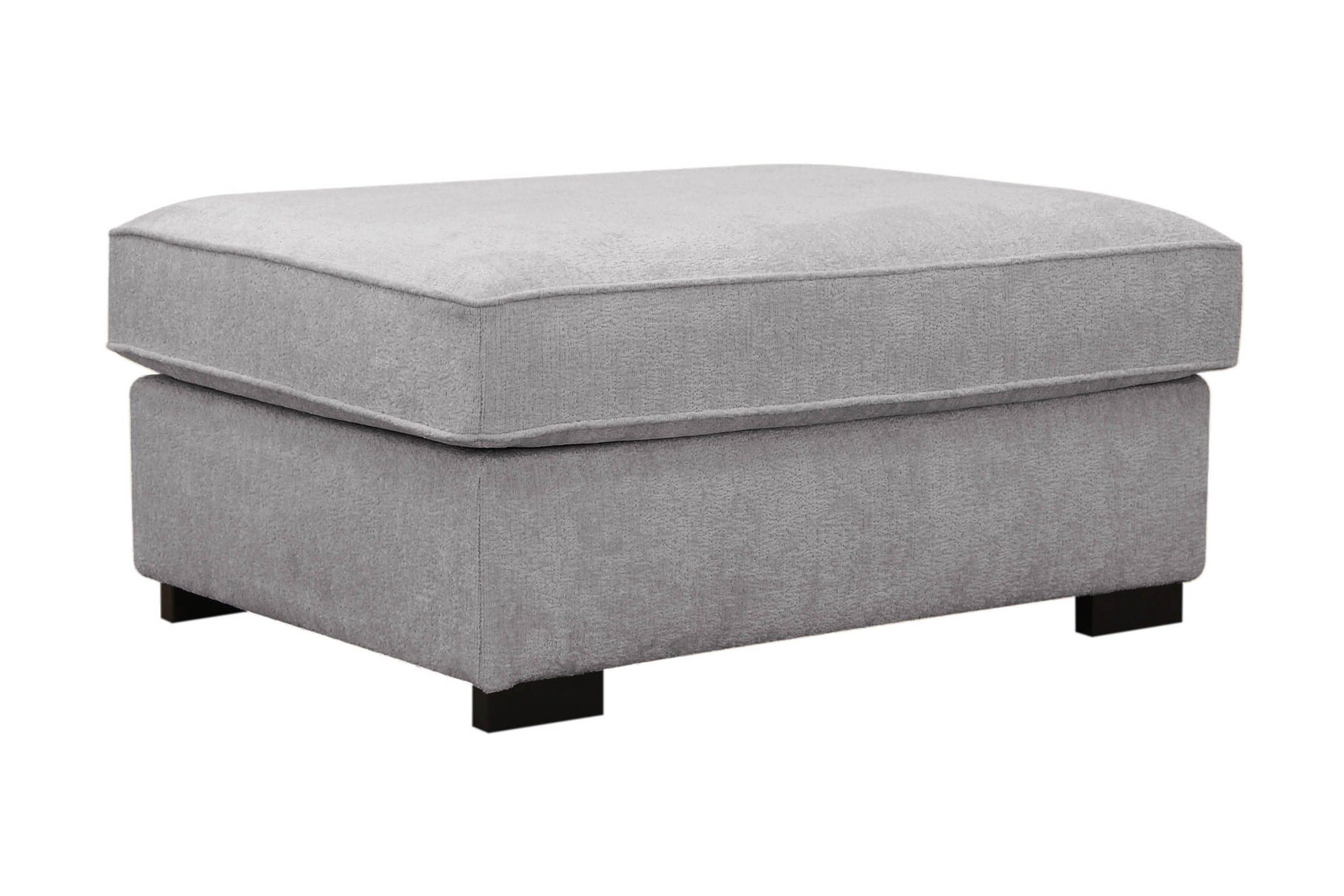 rossita fotpall i chenille - grå