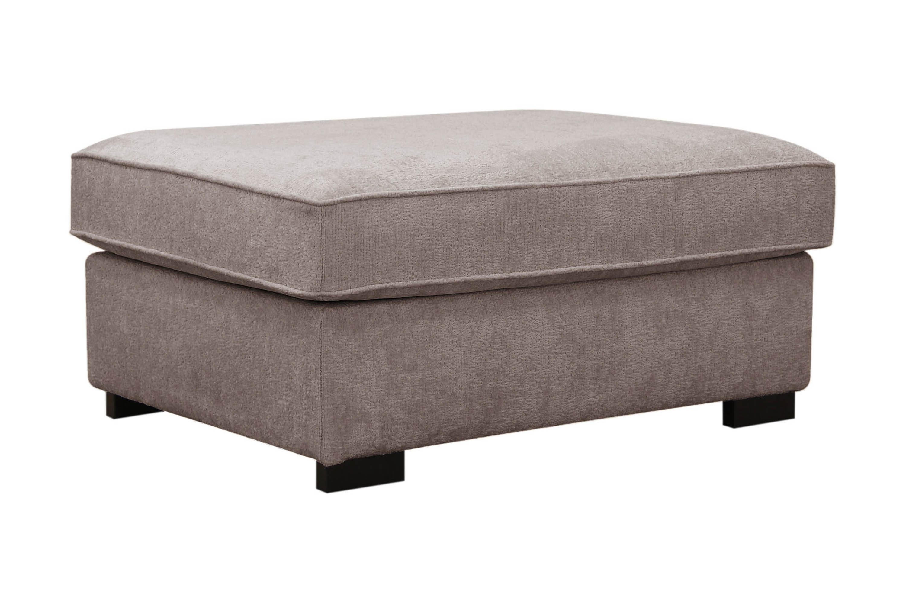 rossita fotpall i chenille - grå/brun