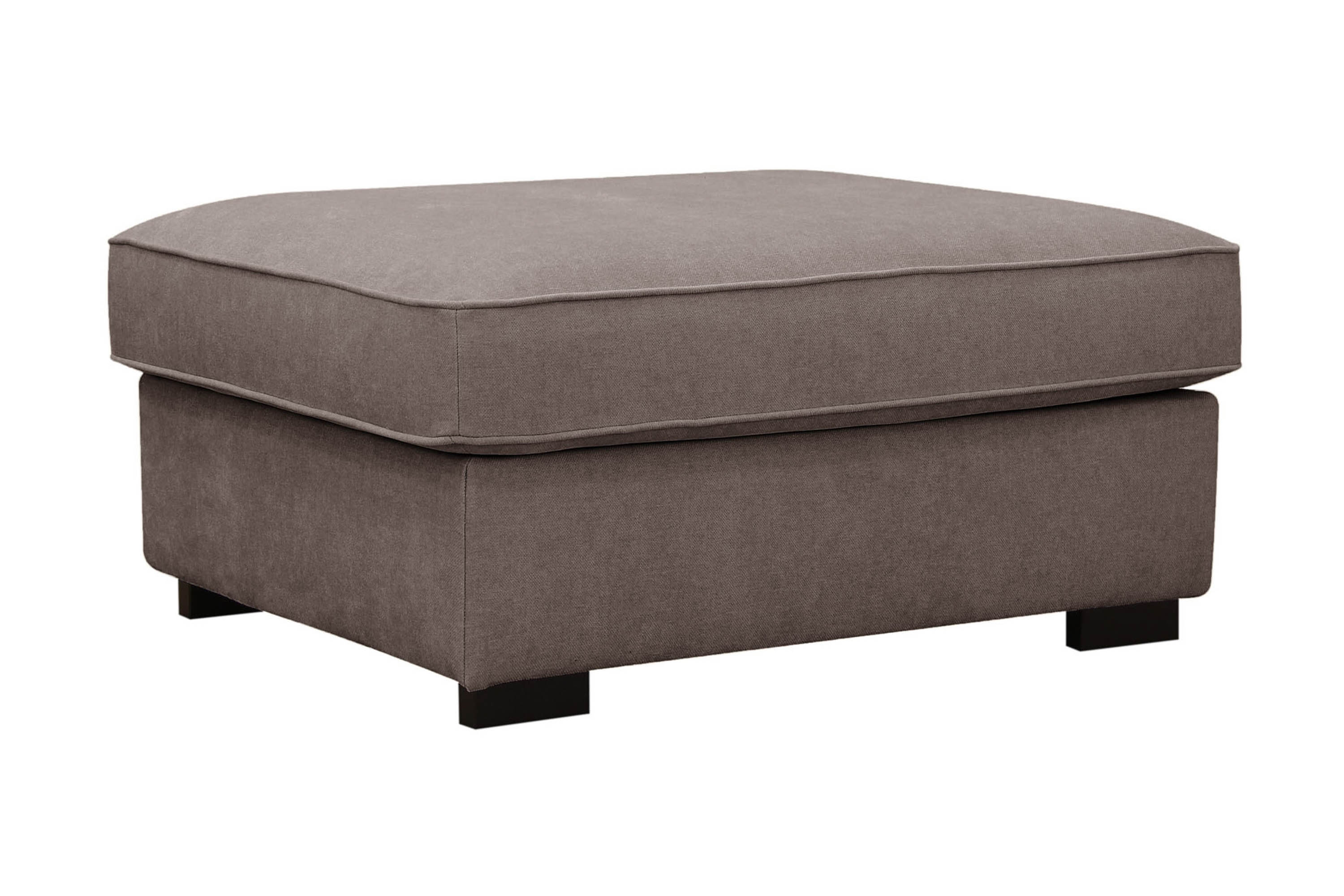 rossita fotpall i tyg - brun