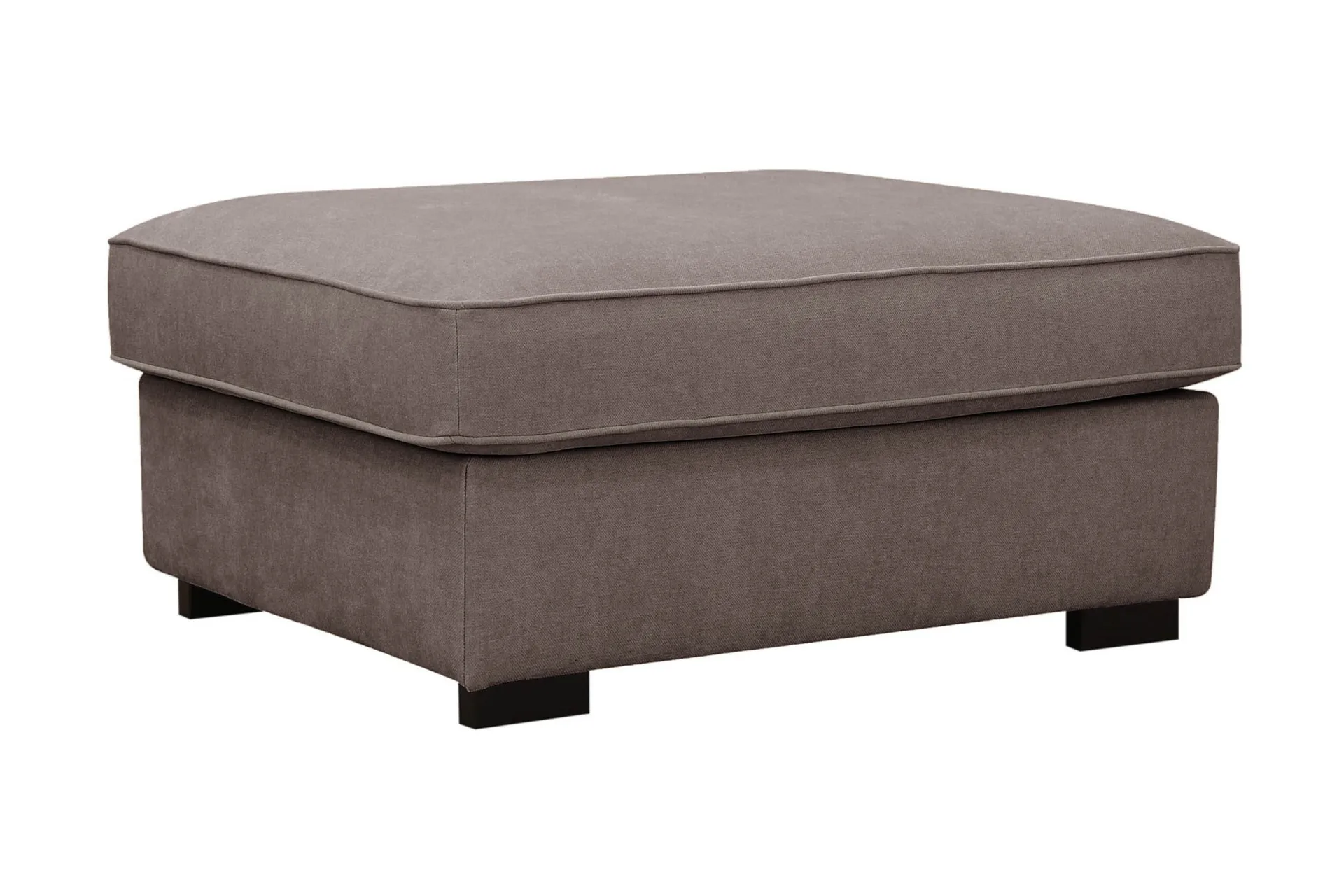 rossita fotpall i tyg - brun