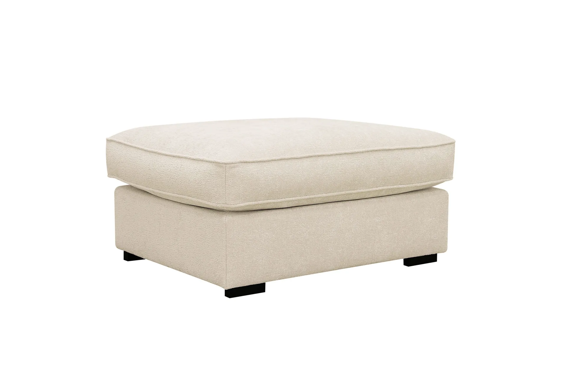 Rossita lyx Fotpall - Beige Chenille