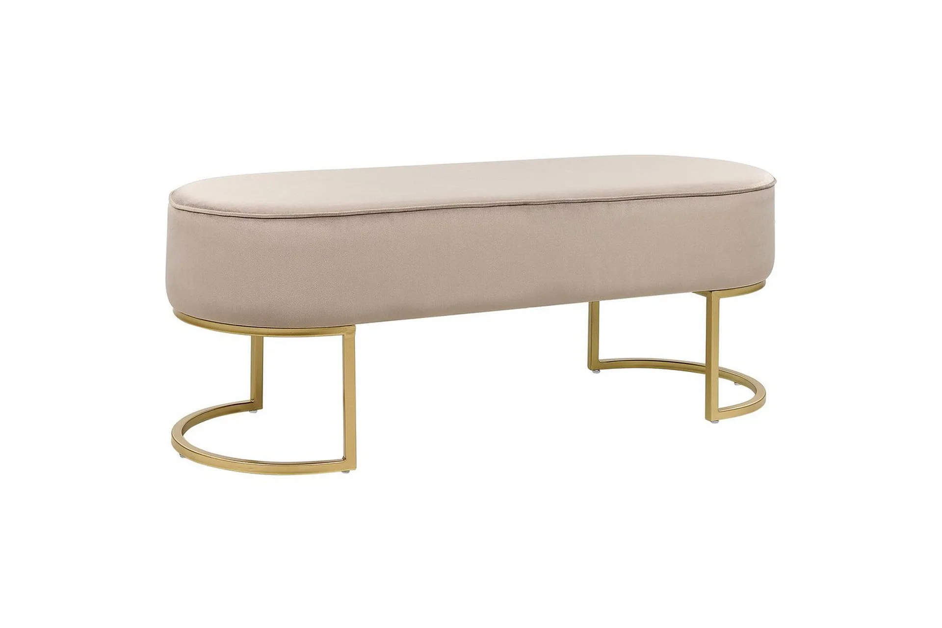 Sittb&auml;nk Milry Beige/guld - Beige/guld