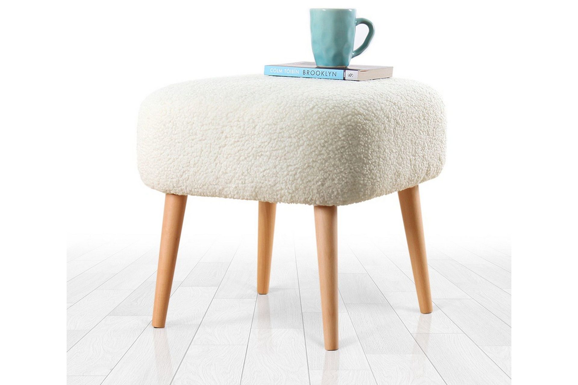 Anaro Sittpuff 45 cm Rektangul&auml;r - Vit
