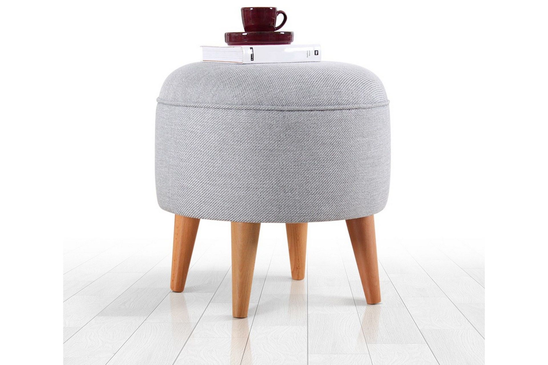 anaro sittpuff rund - grå