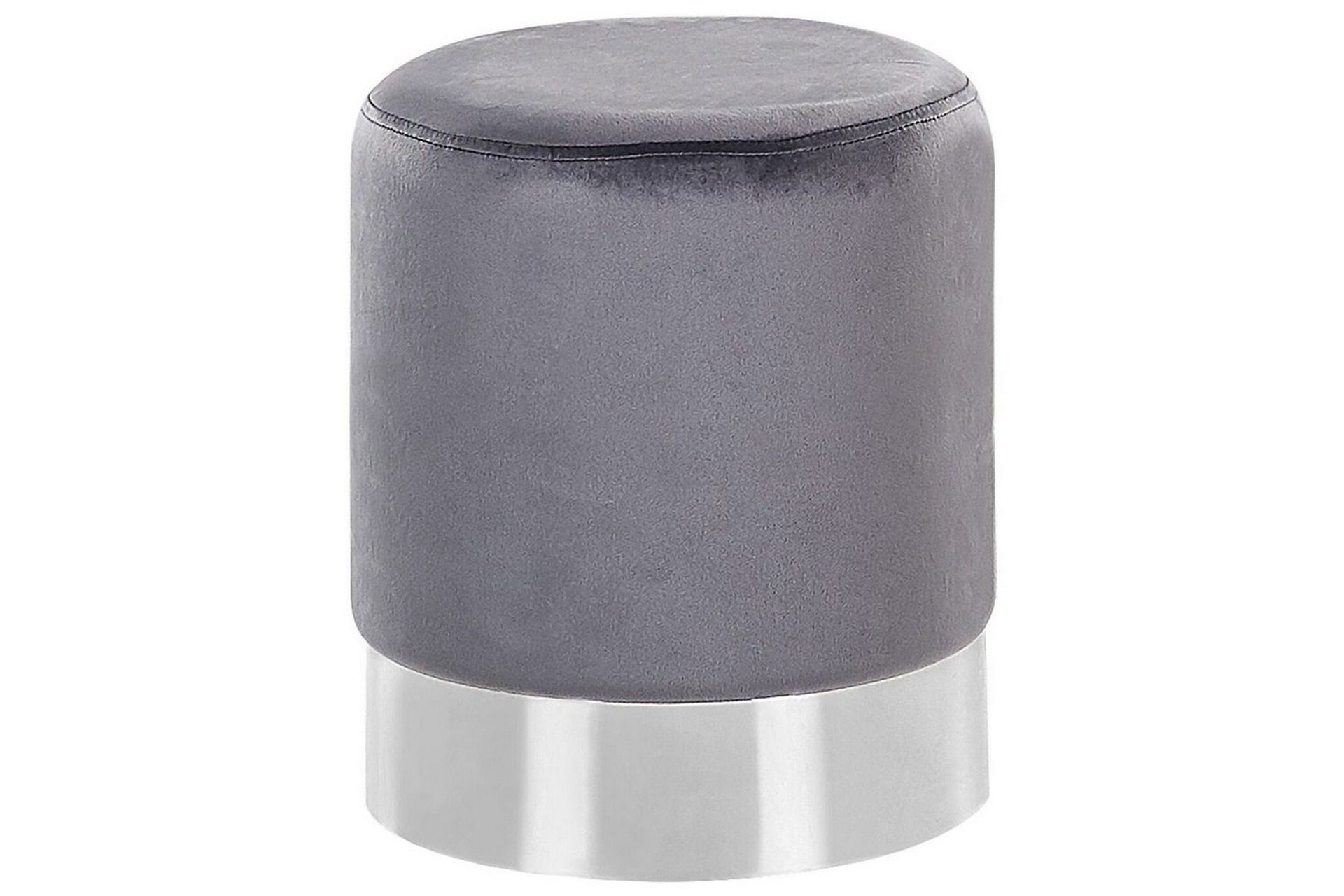 sittpuff brigitte grå/silver - grå/silver