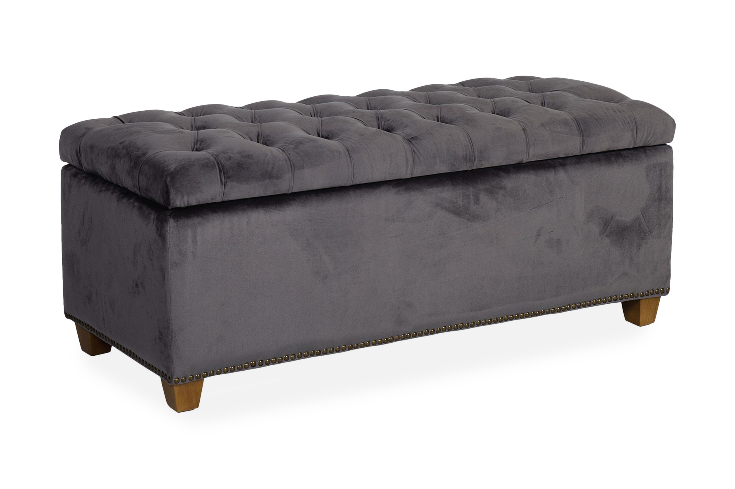 Fotpall Holmes Velvet Med Förvaring 112x46xh47