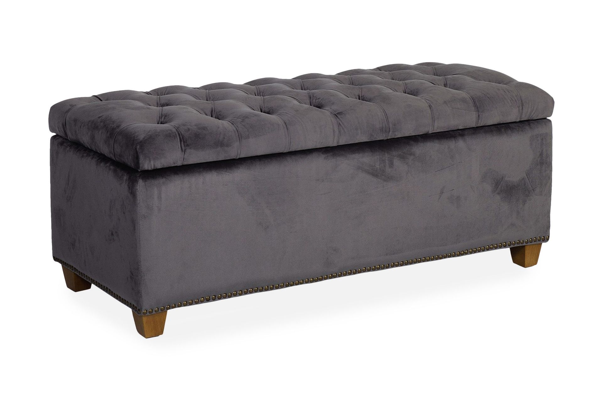 Fotpall Holmes Velvet Med F&ouml;rvaring 112x46xh47 -