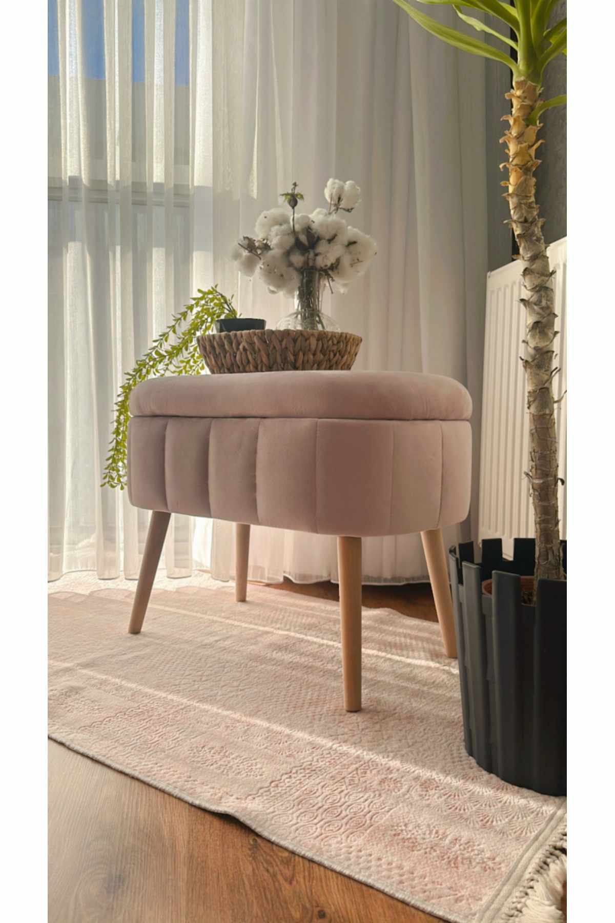 Heba Sittpuff med f&ouml;rvaring 60 cm -