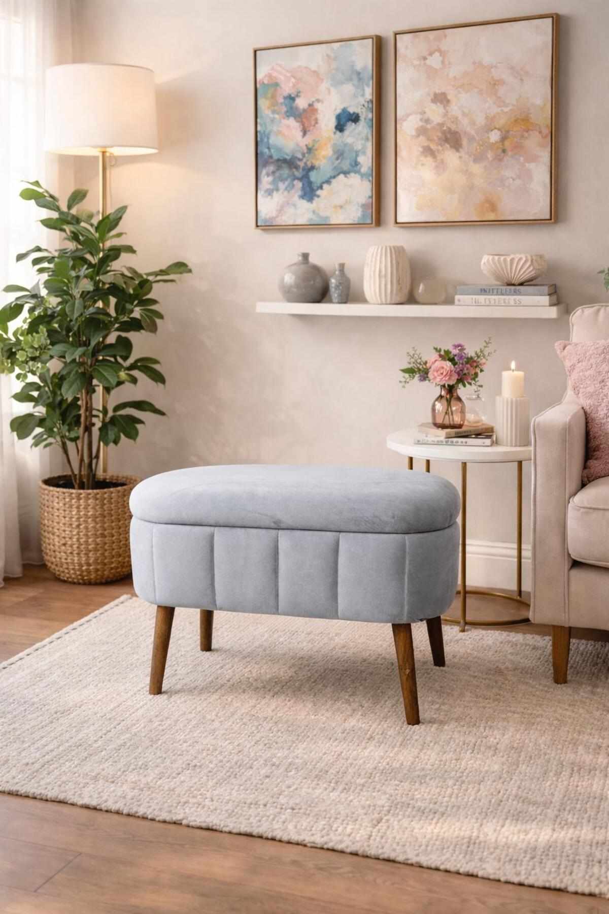 Heba Sittpuff med f&ouml;rvaring 60 cm -