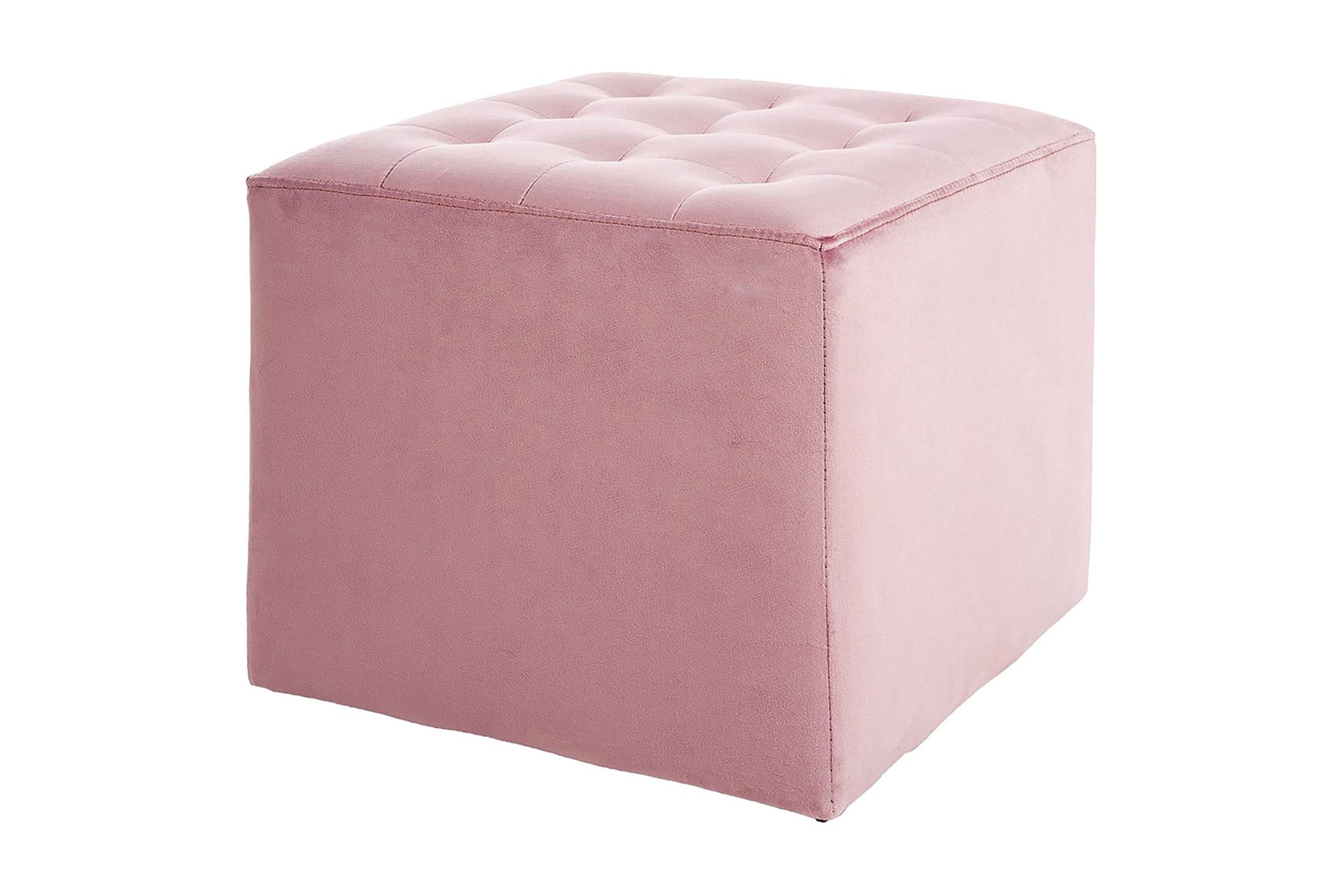 lorinna sittpuff - sammet/rosa